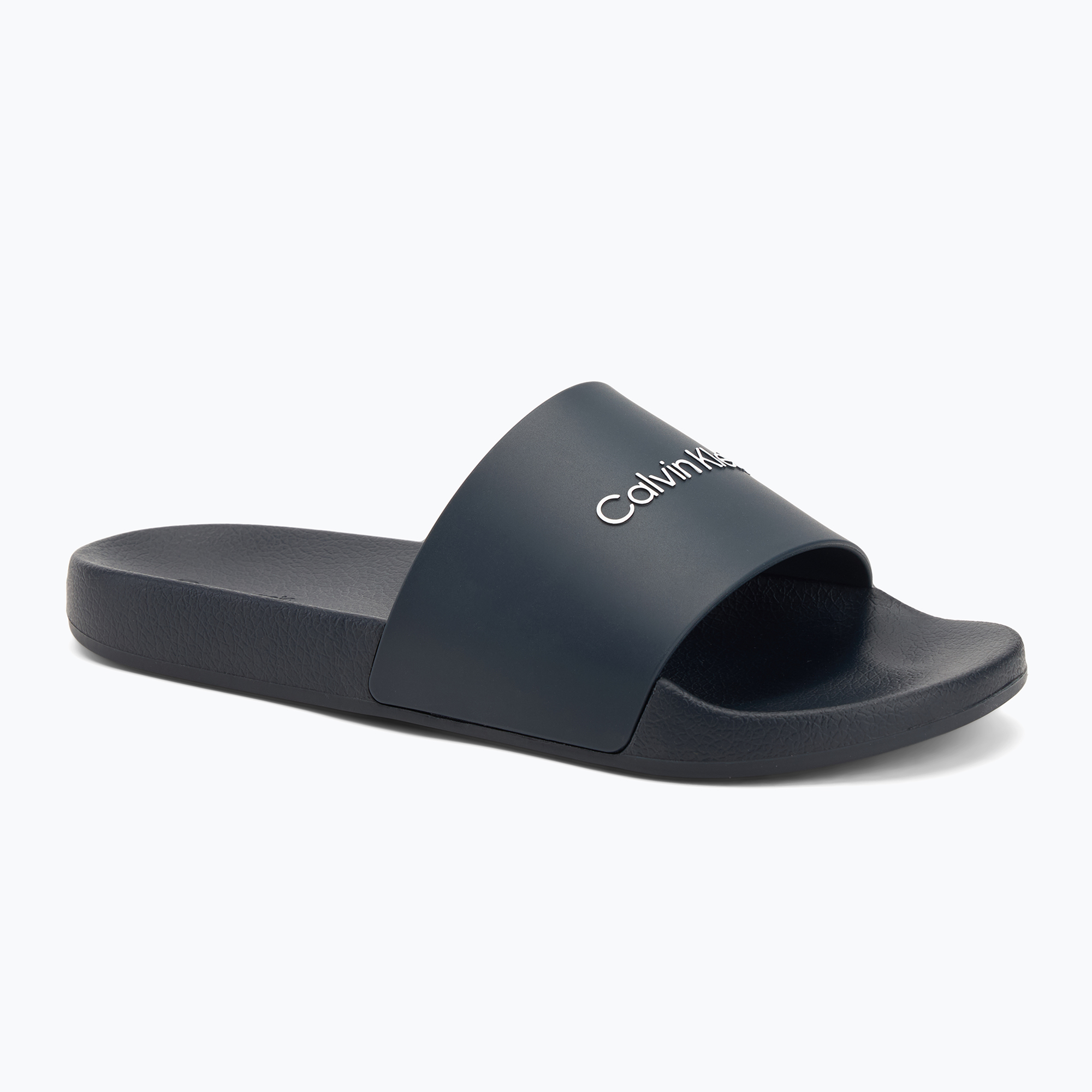 Klapki męskie Calvin Klein HM0HM00455 Pool Slide Rubber navy 