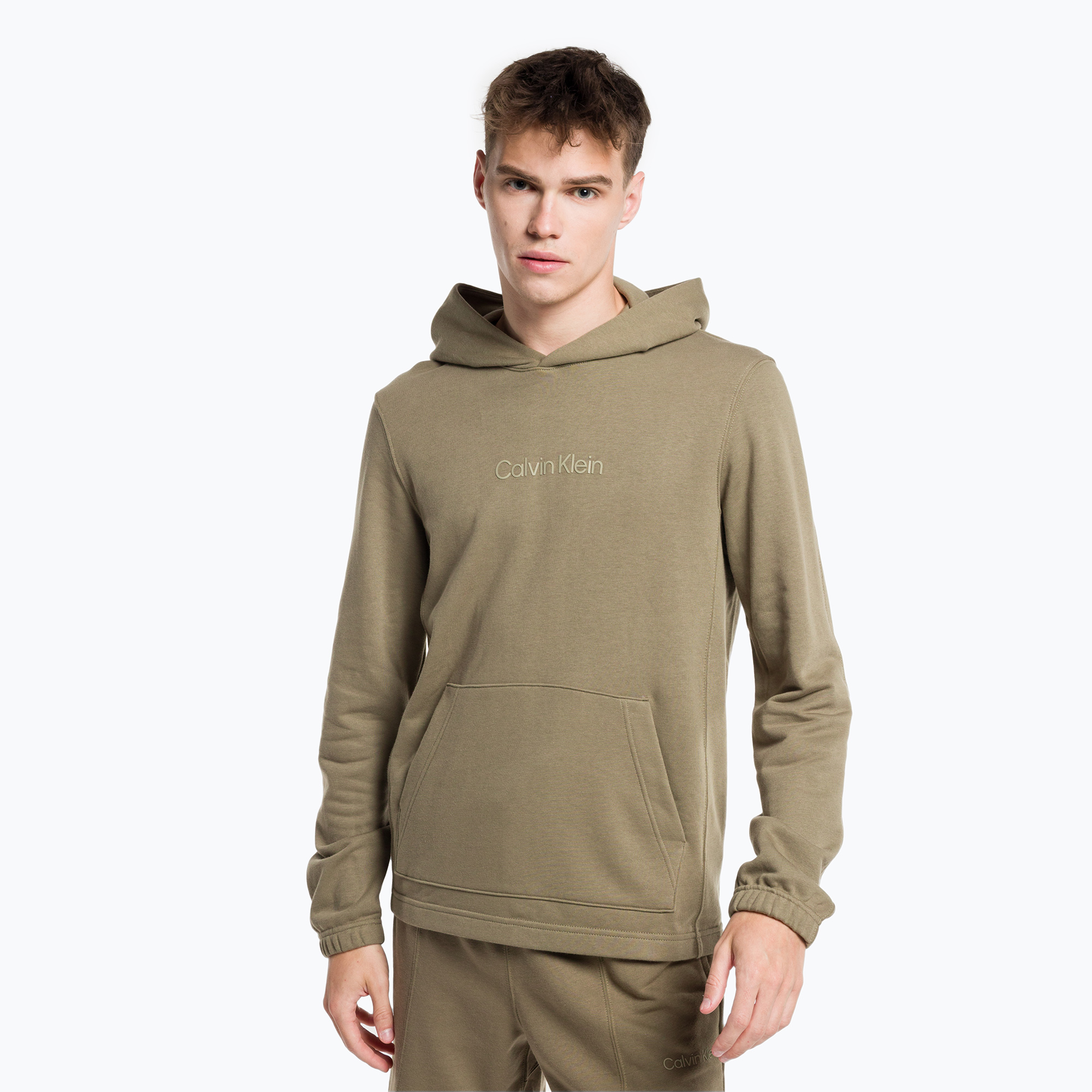 Bluza męska Calvin Klein Hoodie gray olive | WYSYŁKA W 24H | 30 DNI NA ZWROT