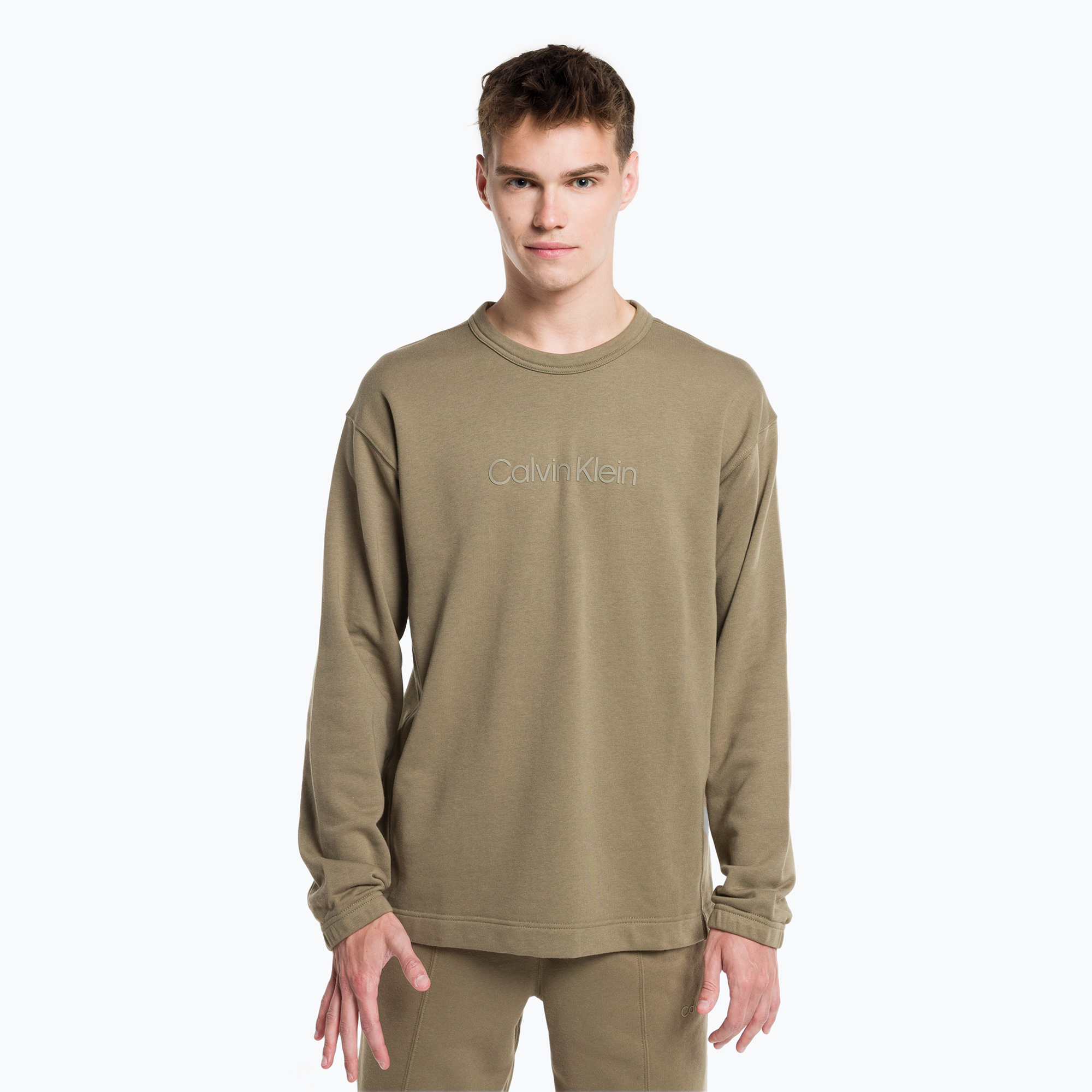 Bluza męska Calvin Klein Pullover gray olive | WYSYŁKA W 24H | 30 DNI NA ZWROT