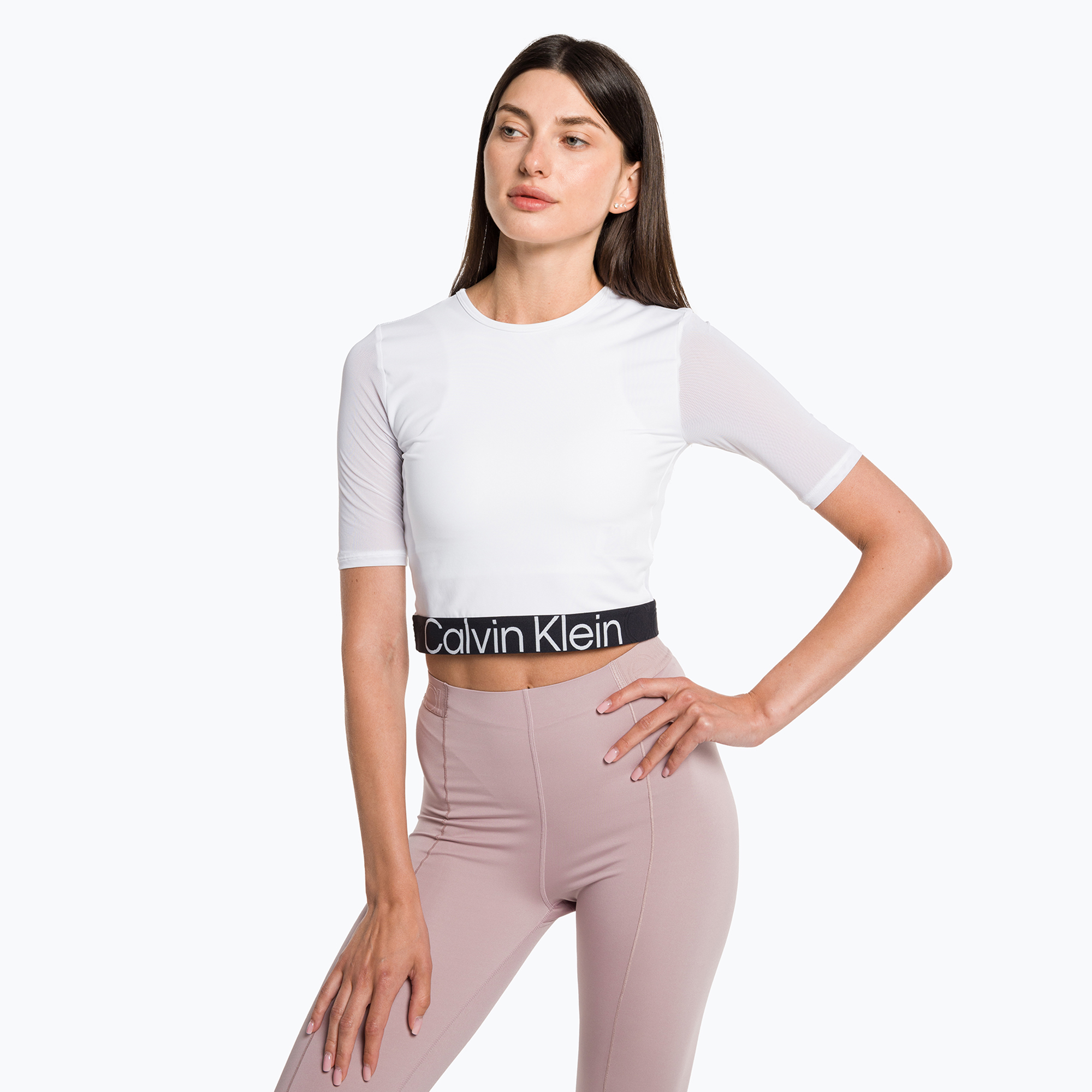 Koszulka damska Calvin Klein Knit bright white | WYSYŁKA W 24H | 30 DNI NA ZWROT