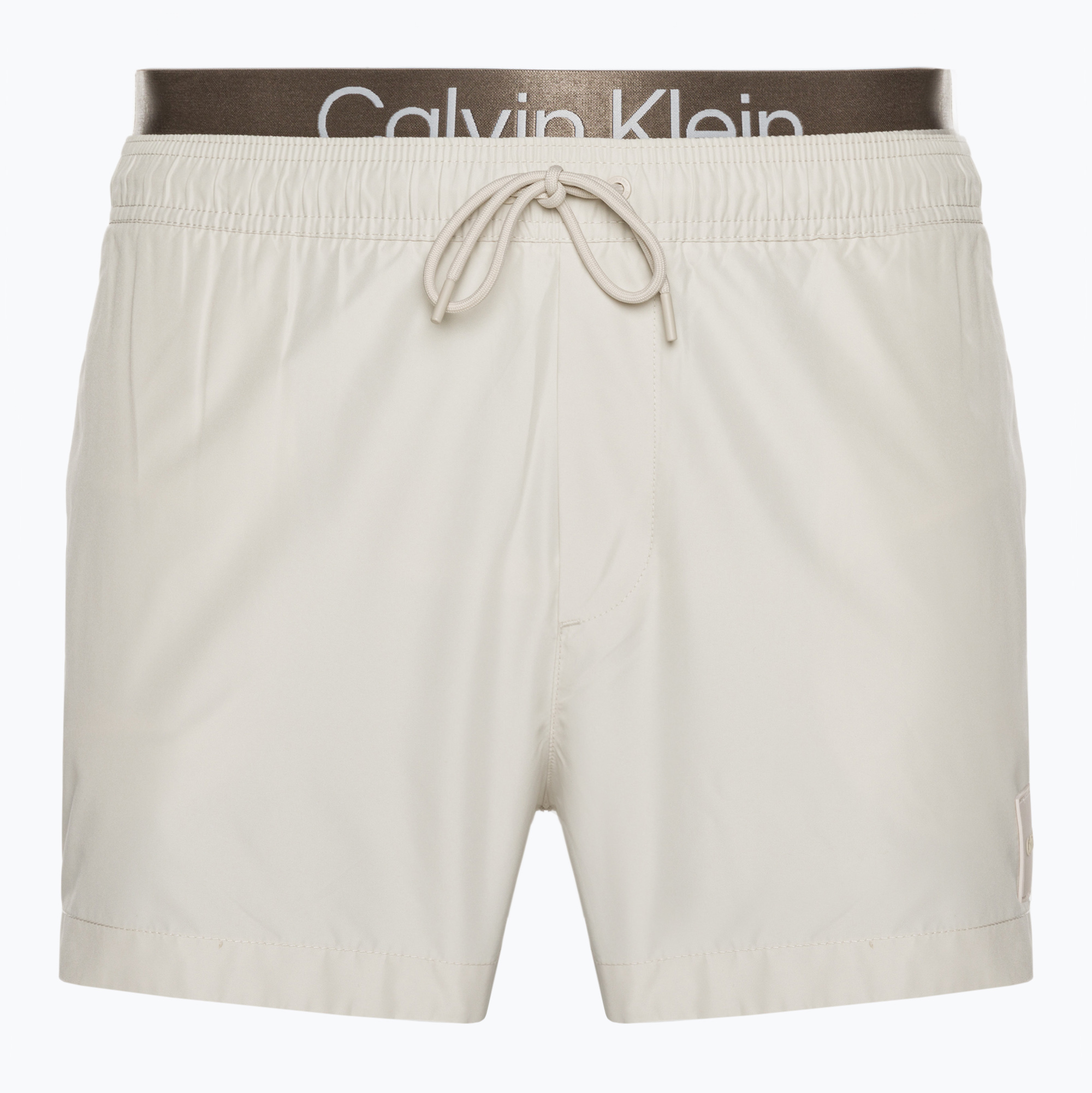 Szorty kąpielowe męskie Calvin Klein Short Double Wb beige | WYSYŁKA W 24H | 30 DNI NA ZWROT