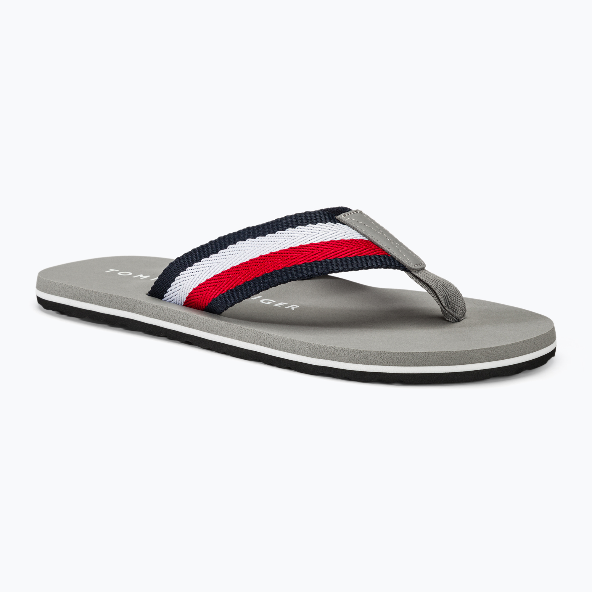 Japonki męskie Tommy Hilfiger Corporate Beach Sandal antique silver | WYSYŁKA W 24H | 30 DNI NA ZWROT