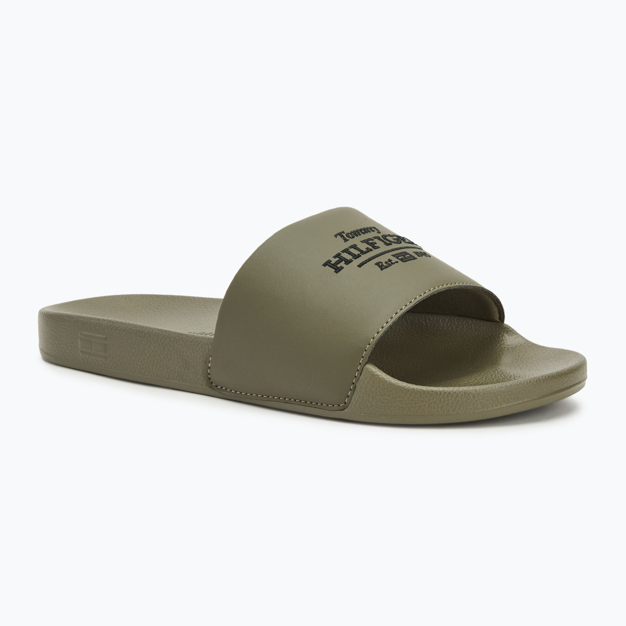 Klapki męskie Tommy Hilfiger Embroid 85 Pool Slide army green | WYSYŁKA W 24H | 30 DNI NA ZWROT