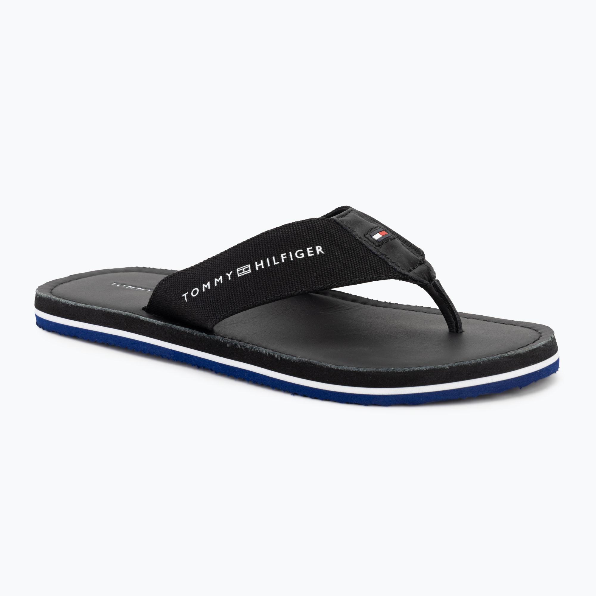 Japonki męskie Tommy Hilfiger Leather Beach Sandal black 