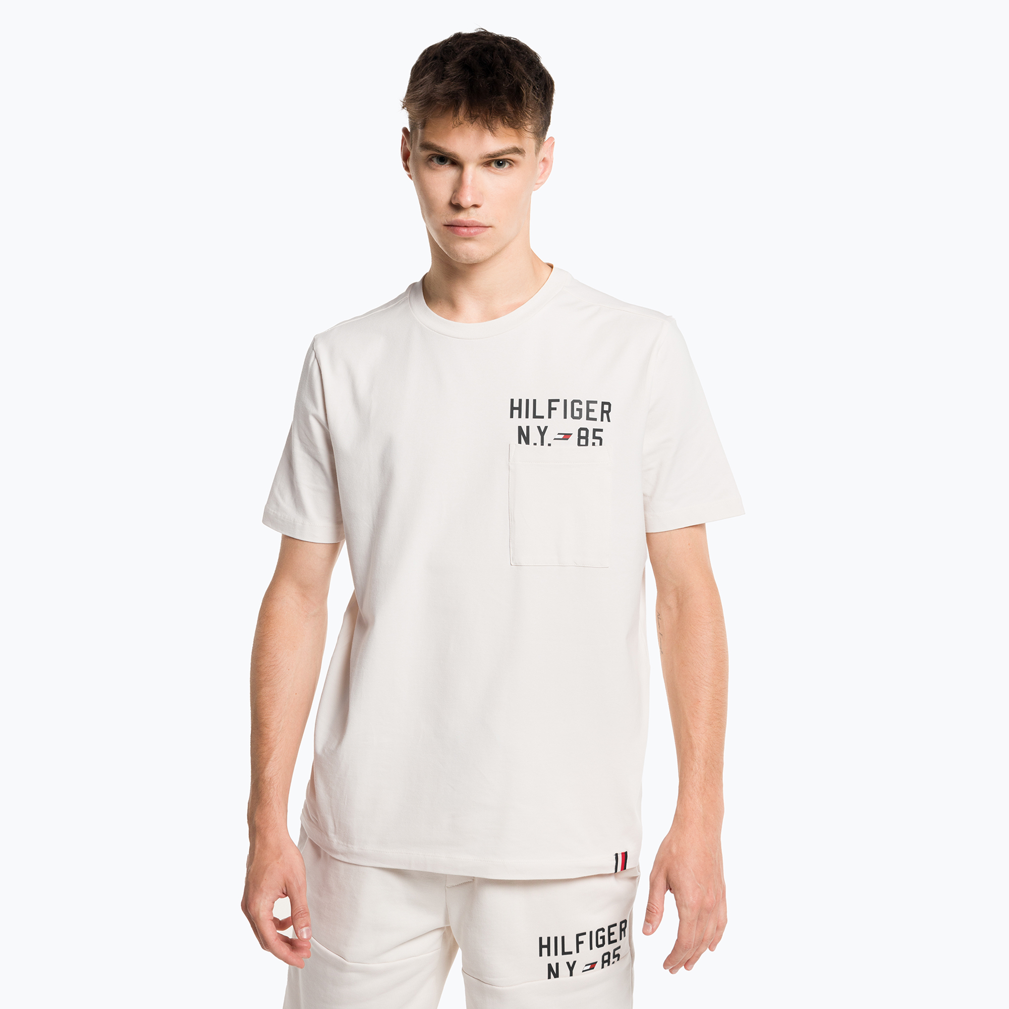 Koszulka męska Tommy Hilfiger Graphic Tee beige | WYSYŁKA W 24H | 30 DNI NA ZWROT