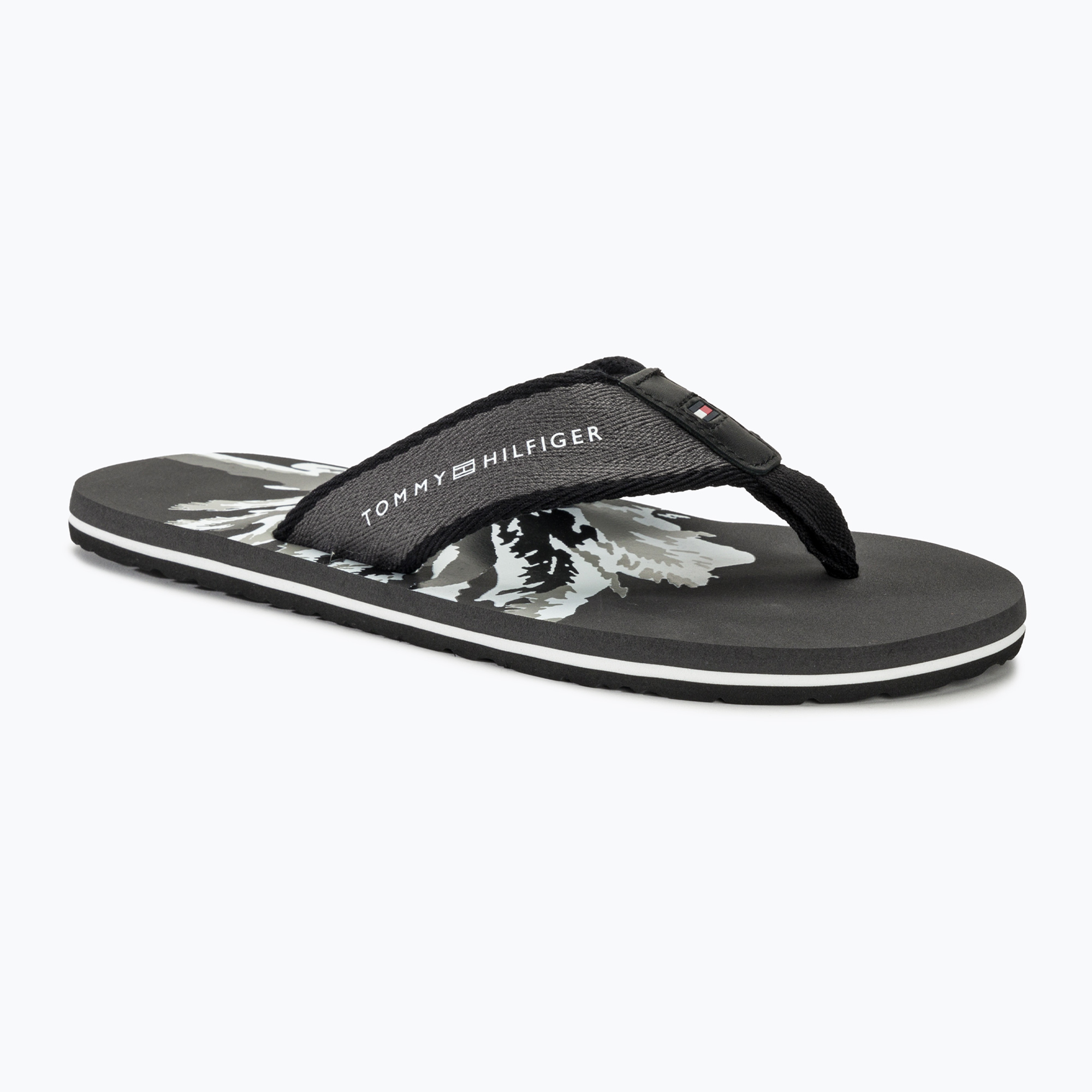 Japonki męskie Tommy Hilfiger Palm Print Beach Sandal dark ash | WYSYŁKA W 24H | 30 DNI NA ZWROT