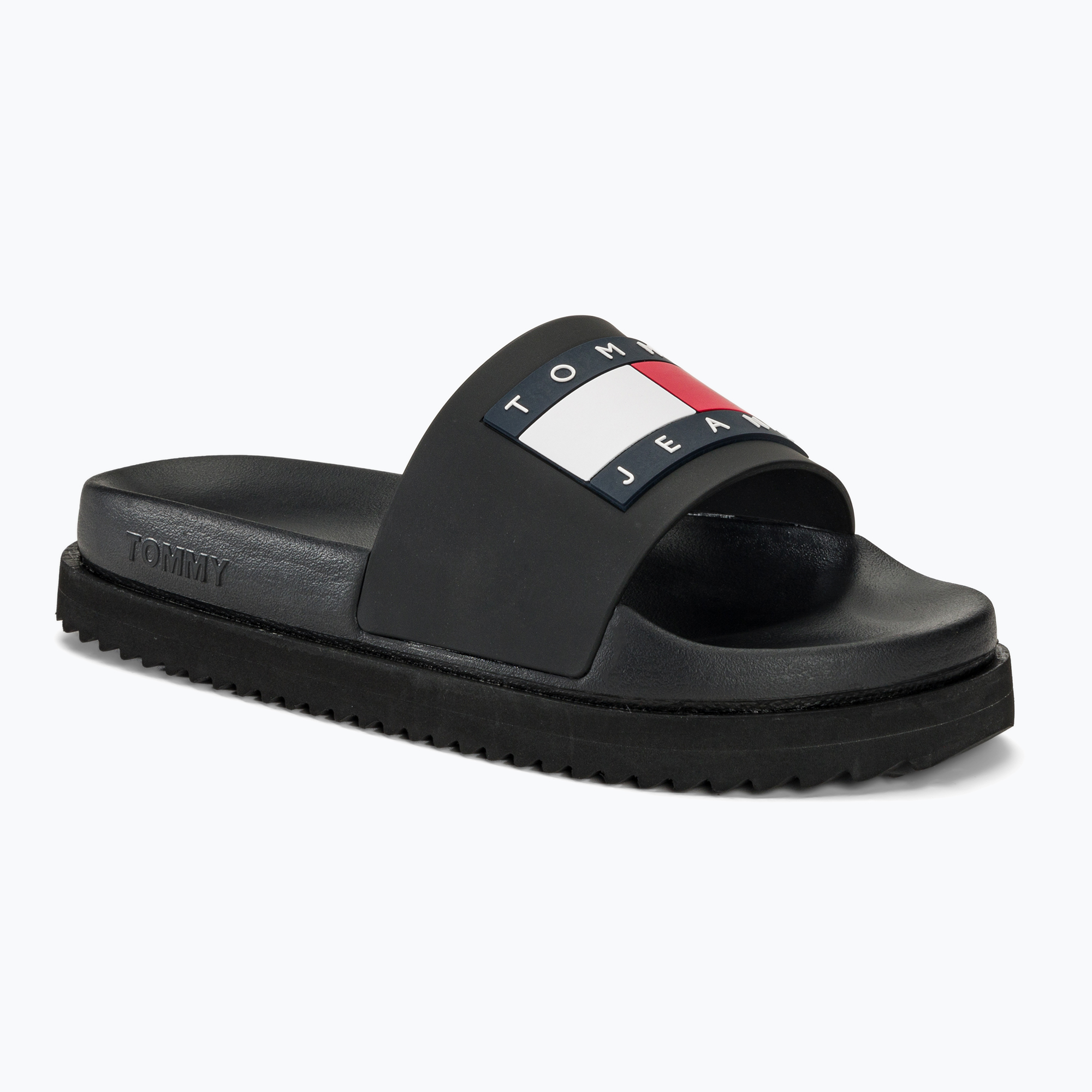 Klapki damskie Tommy Jeans Elevated Flatform Slide black | WYSYŁKA W 24H | 30 DNI NA ZWROT