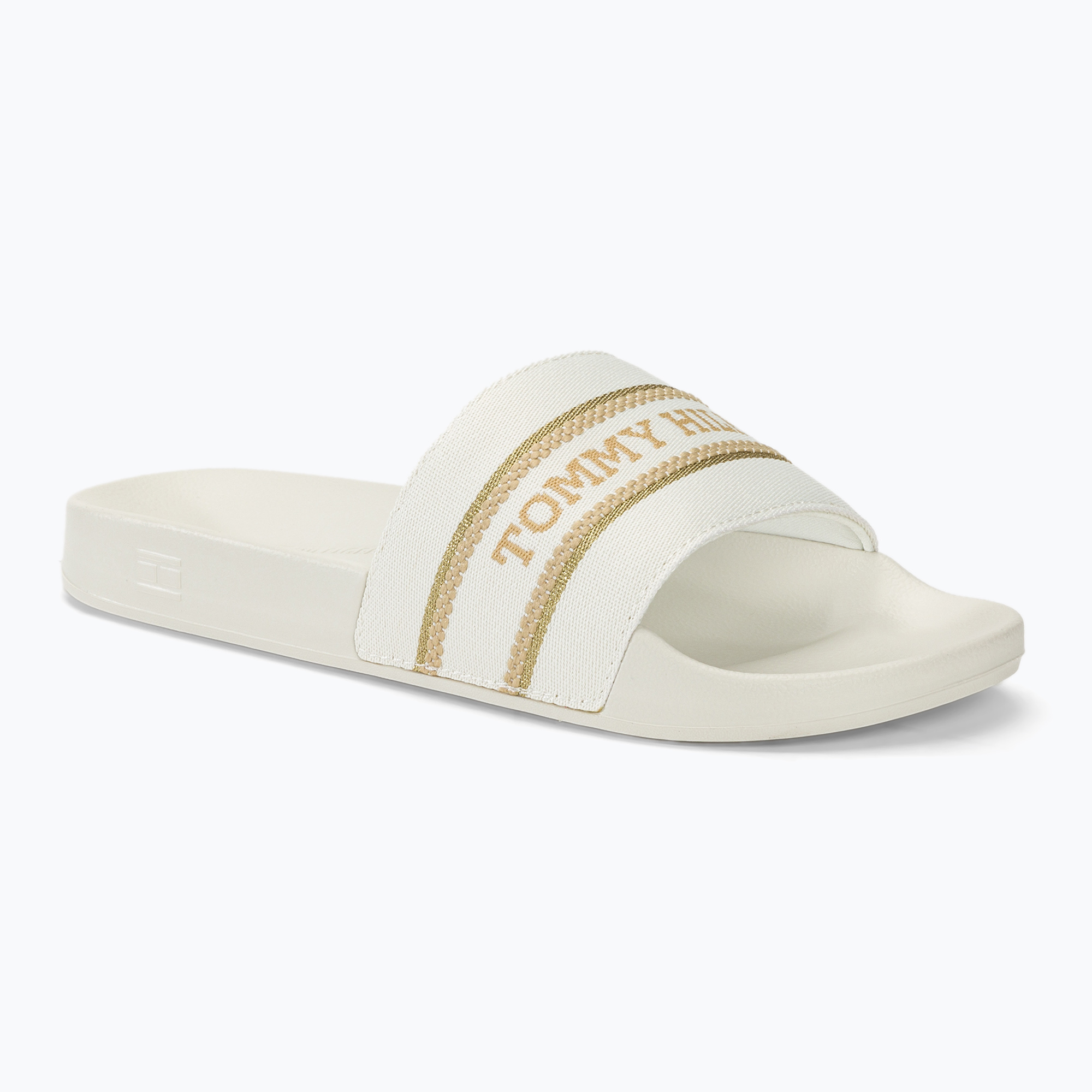 Klapki damskie Tommy Hilfiger Poolslide With Webbing ecru | WYSYŁKA W 24H | 30 DNI NA ZWROT