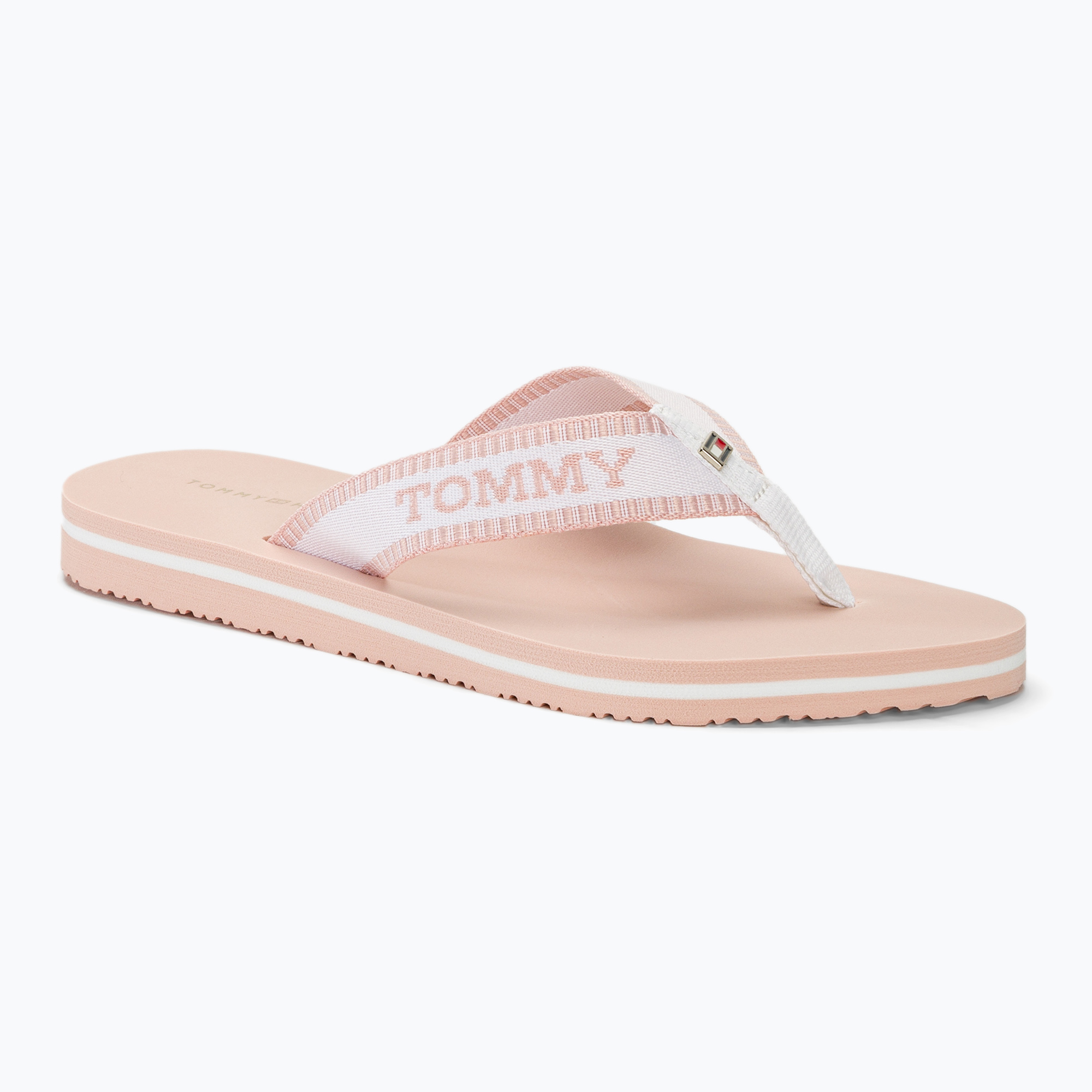 Japonki damskie Tommy Hilfiger Webbing Pool Slide ecru/whimsy pink | WYSYŁKA W 24H | 30 DNI NA ZWROT