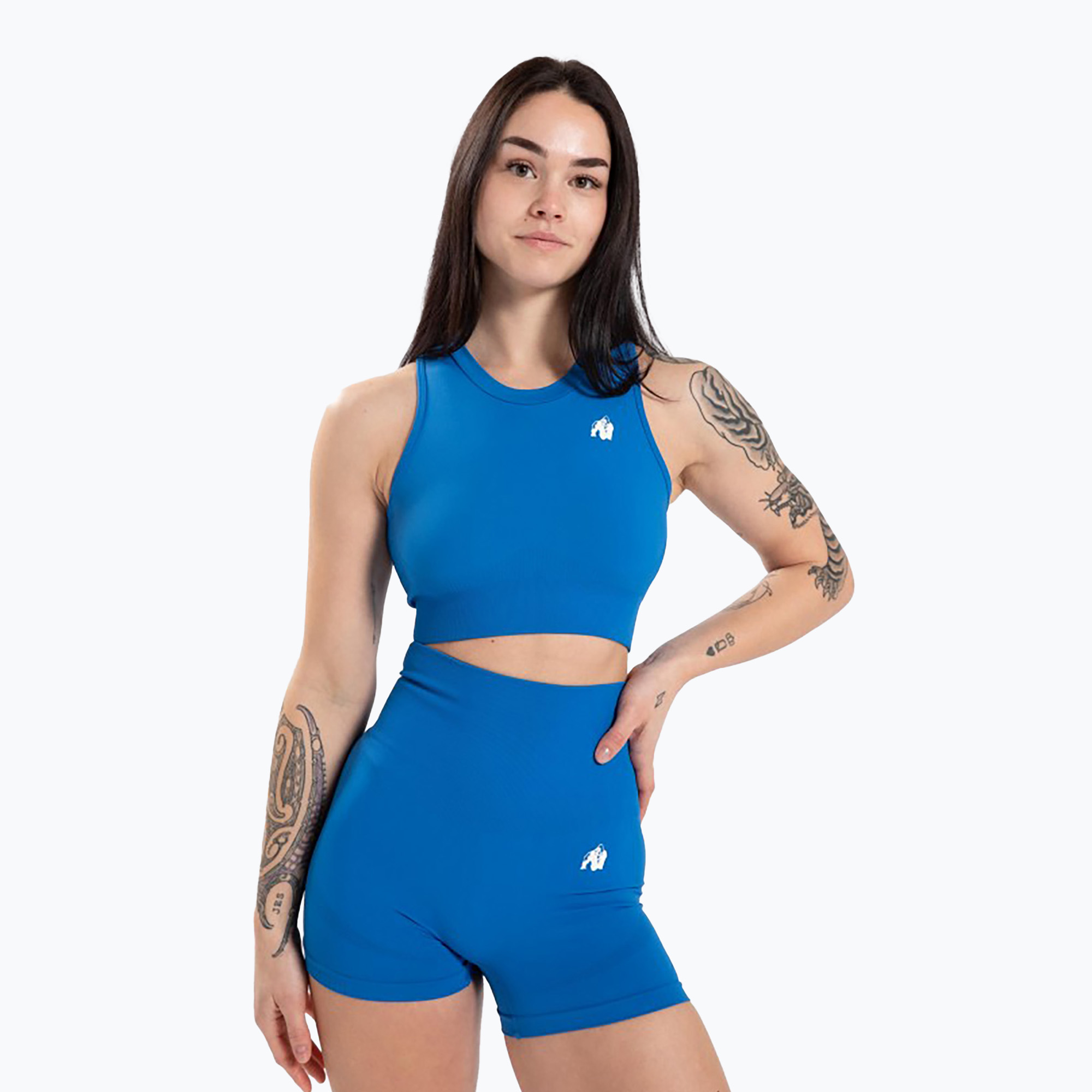 Top treningowy damski Gorilla Wear Olivia Crop blue | WYSYŁKA W 24H | 30 DNI NA ZWROT