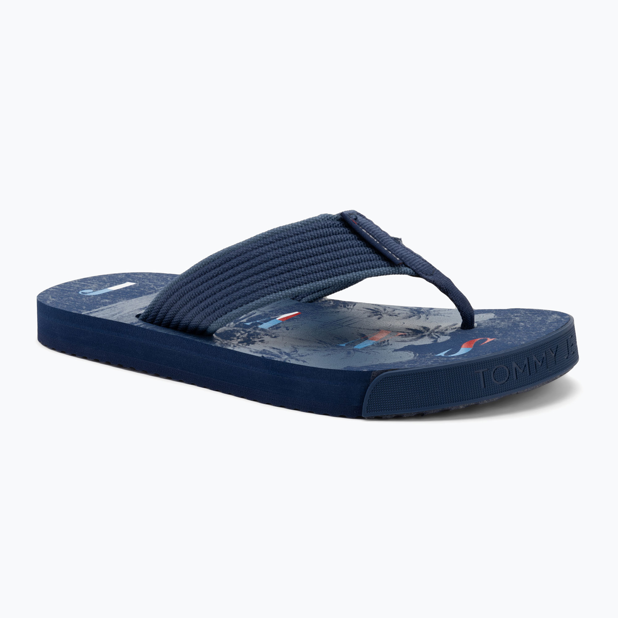 Japonki męskie Tommy Jeans Elevated Beach Sandal velvet blue 