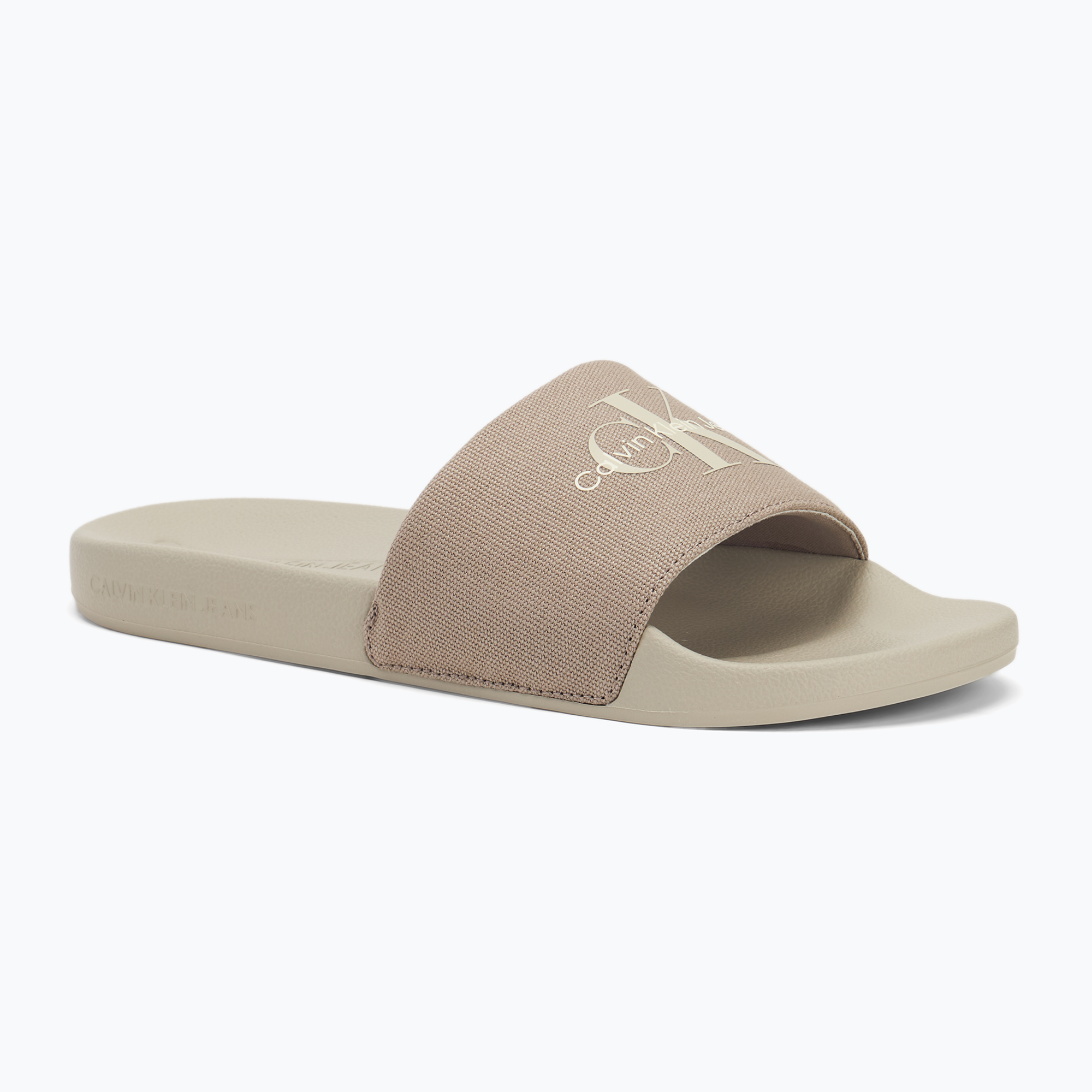 Klapki męskie Calvin Klein YM0YM01271 Slide Monogram Cv eggshell/atmosphere | WYSYŁKA W 24H | 30 DNI NA ZWROT