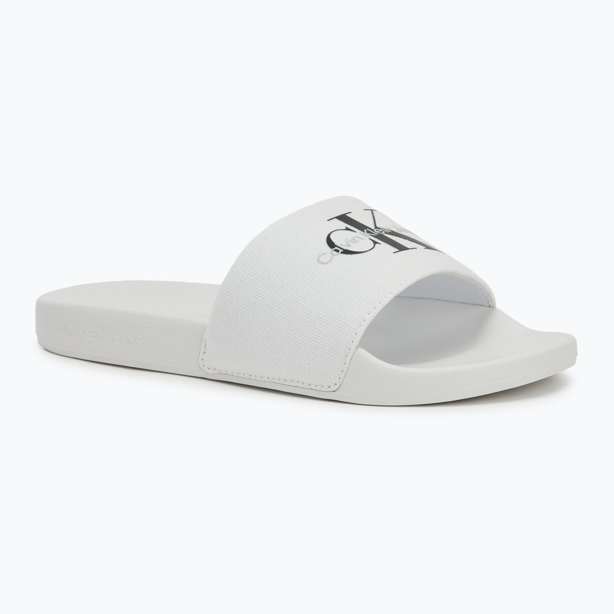 Klapki męskie Calvin Klein YM0YM01271 Slide Monogram Cv bright white/black | WYSYŁKA W 24H | 30 DNI NA ZWROT