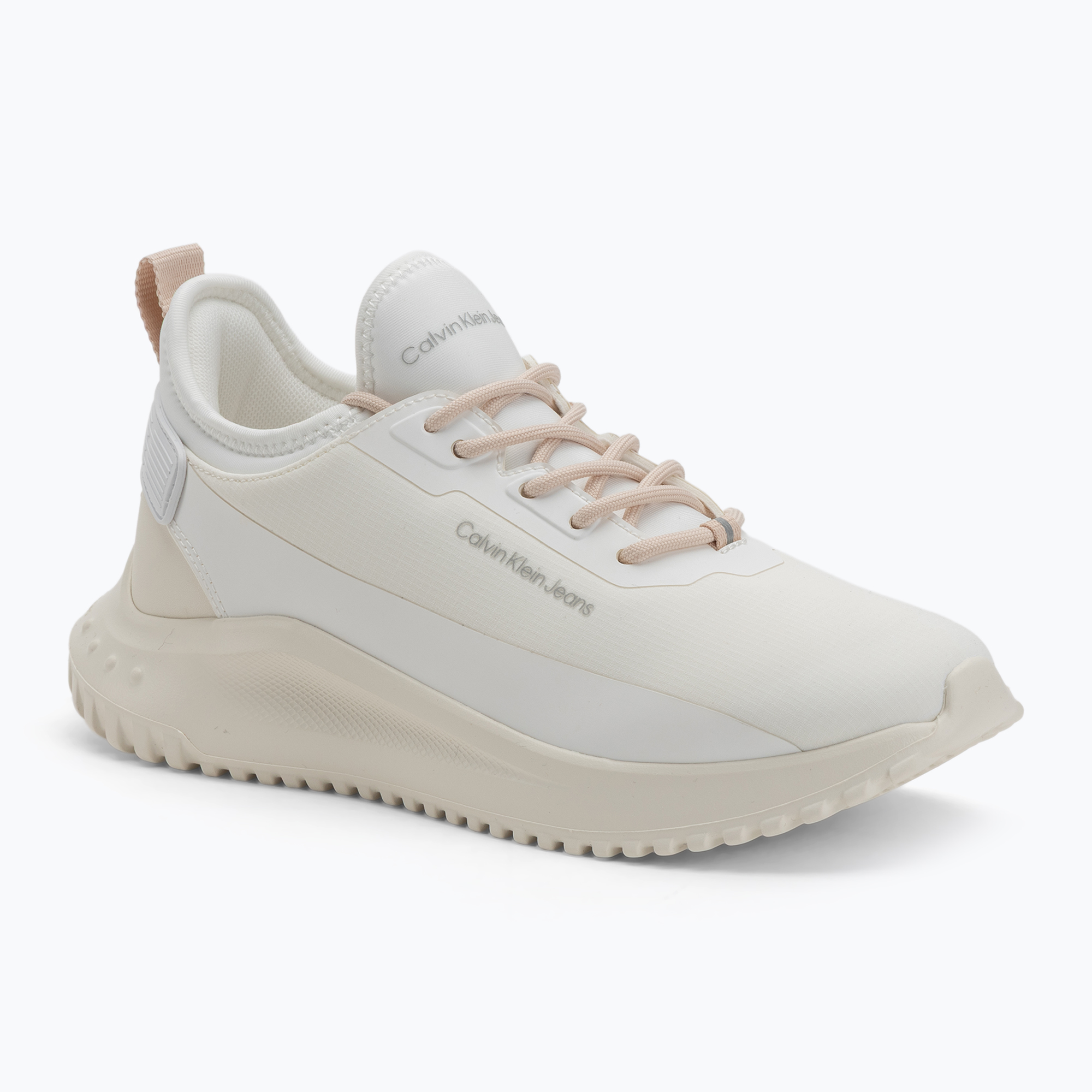 Buty damskie Calvin Klein YW0YW01665 Eva Runner Sock Mix In Hitech bright white/creamy white/w pink 
