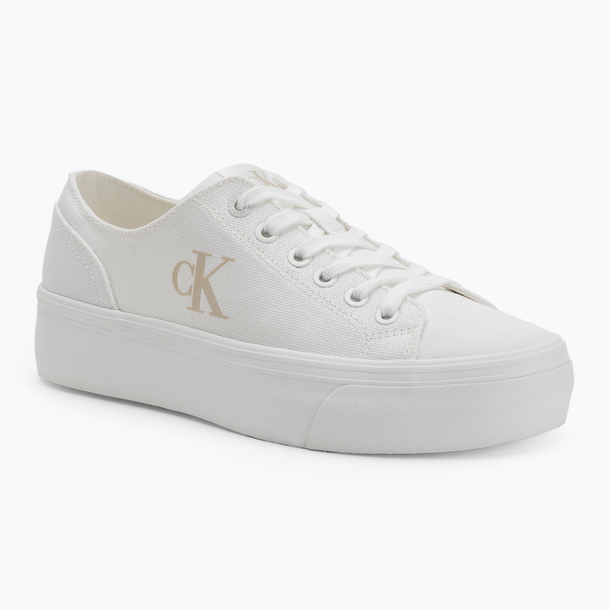 Trampki damskie Calvin Klein YW0YW01763 Vulc Flatform Low Cv MG triple bright white 