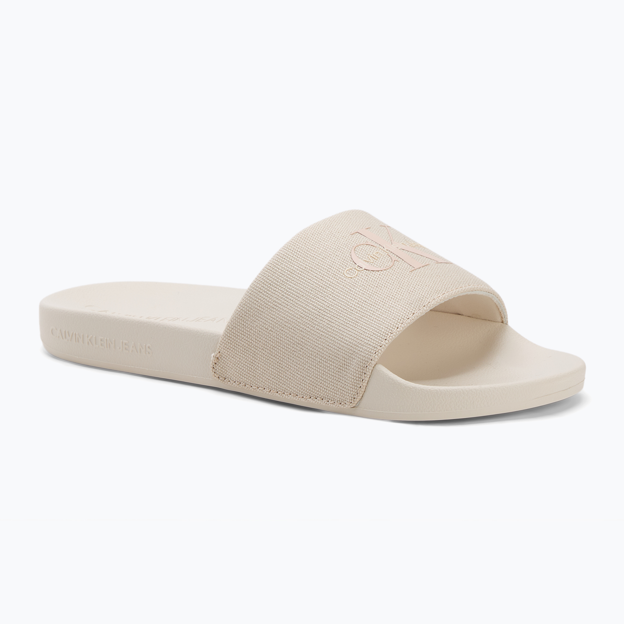 Klapki damskie Calvin Klein YW0YW01835 Slide Monogram Wn triple turtle dove 