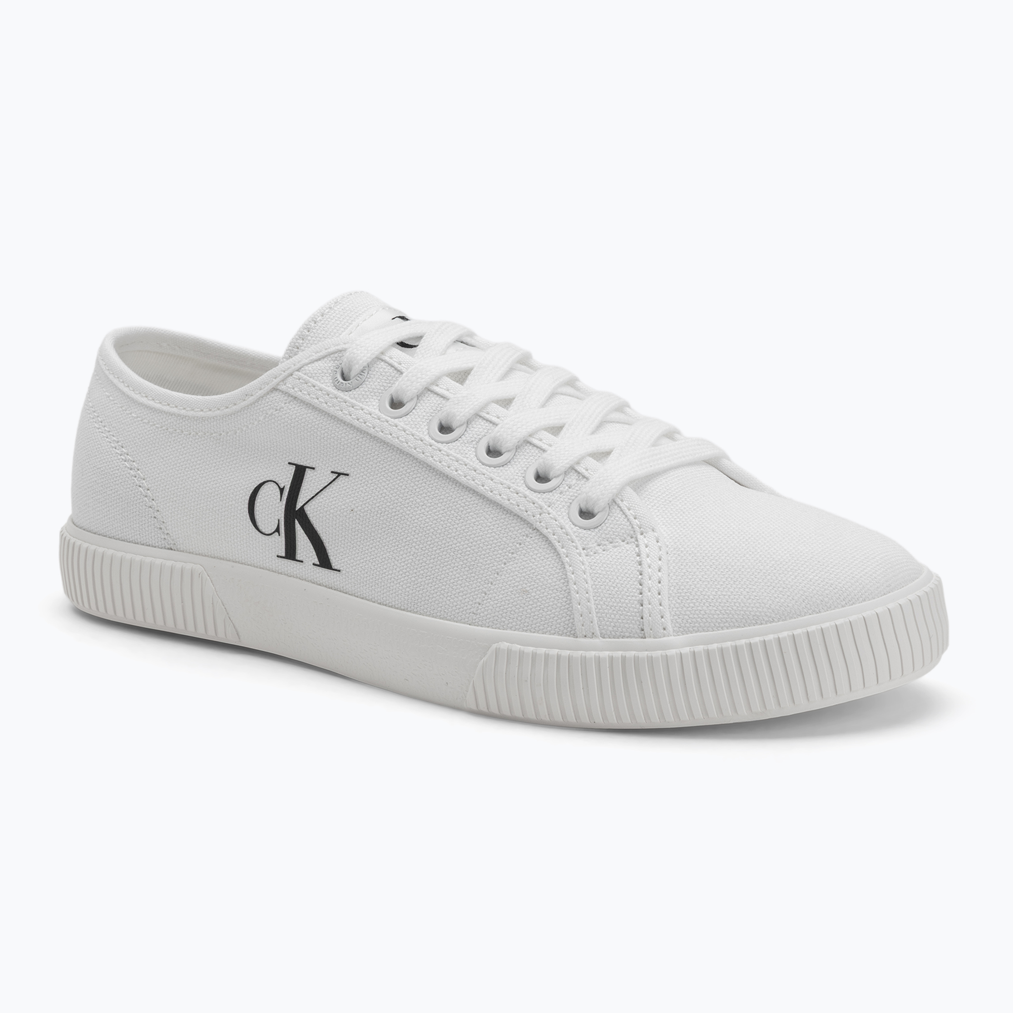Trampki damskie Calvin Klein YW0YW01762 Ess Vulc Low Cv Mg Wn triple bright white 