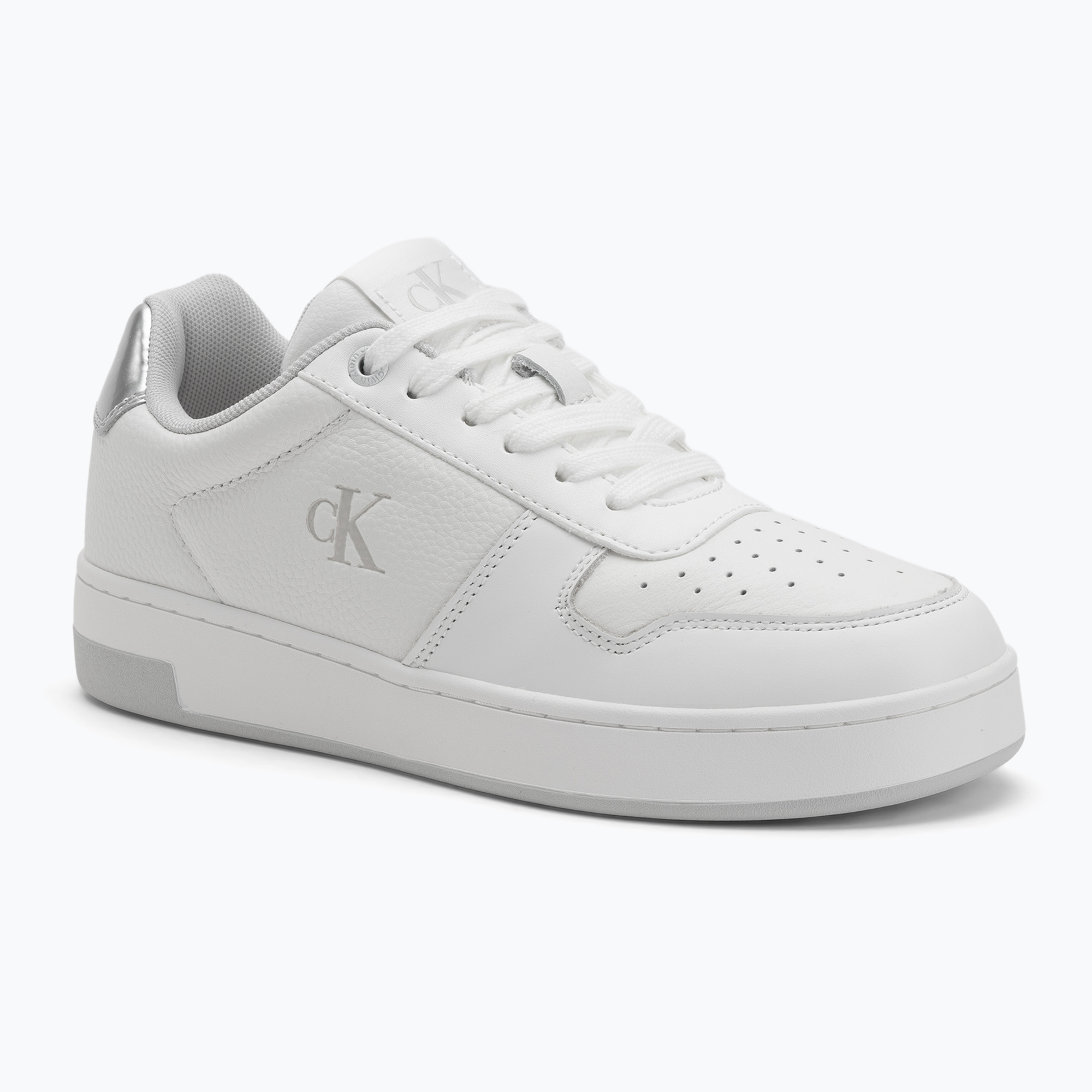 Buty damskie Calvin Klein YW0YW01765 Basket Cupsole Low Mg bright white/silver 