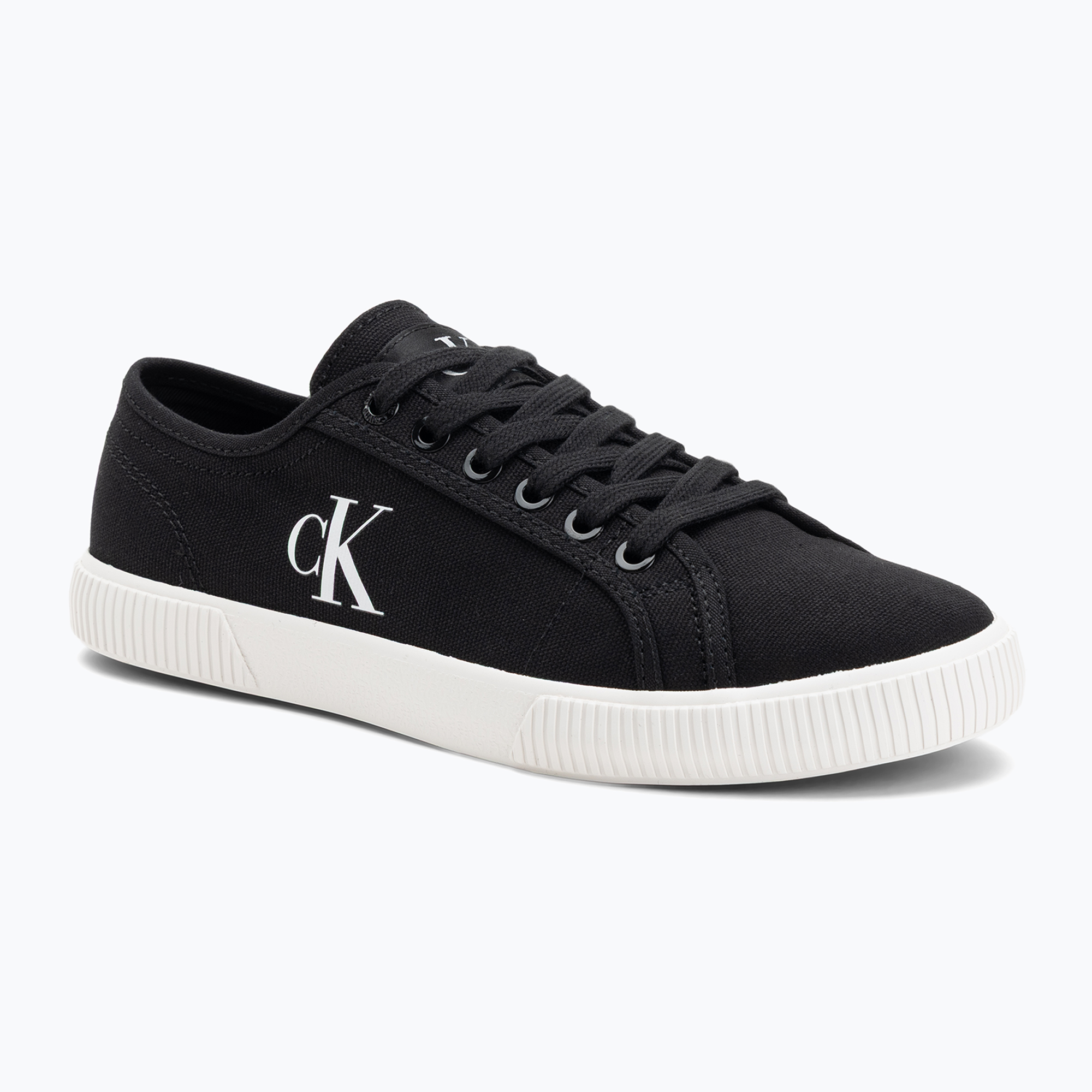 Trampki damskie Calvin Klein YW0YW01762 Ess Vulc Low Cv Mg Wn black/bright white 