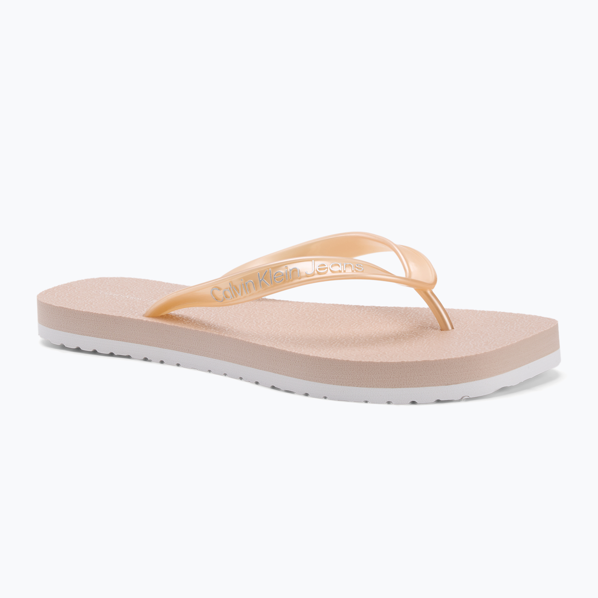 Japonki damskie Calvin Klein YW0YW01720 Thong+ Tpu Metallic whisper pink/bright white 