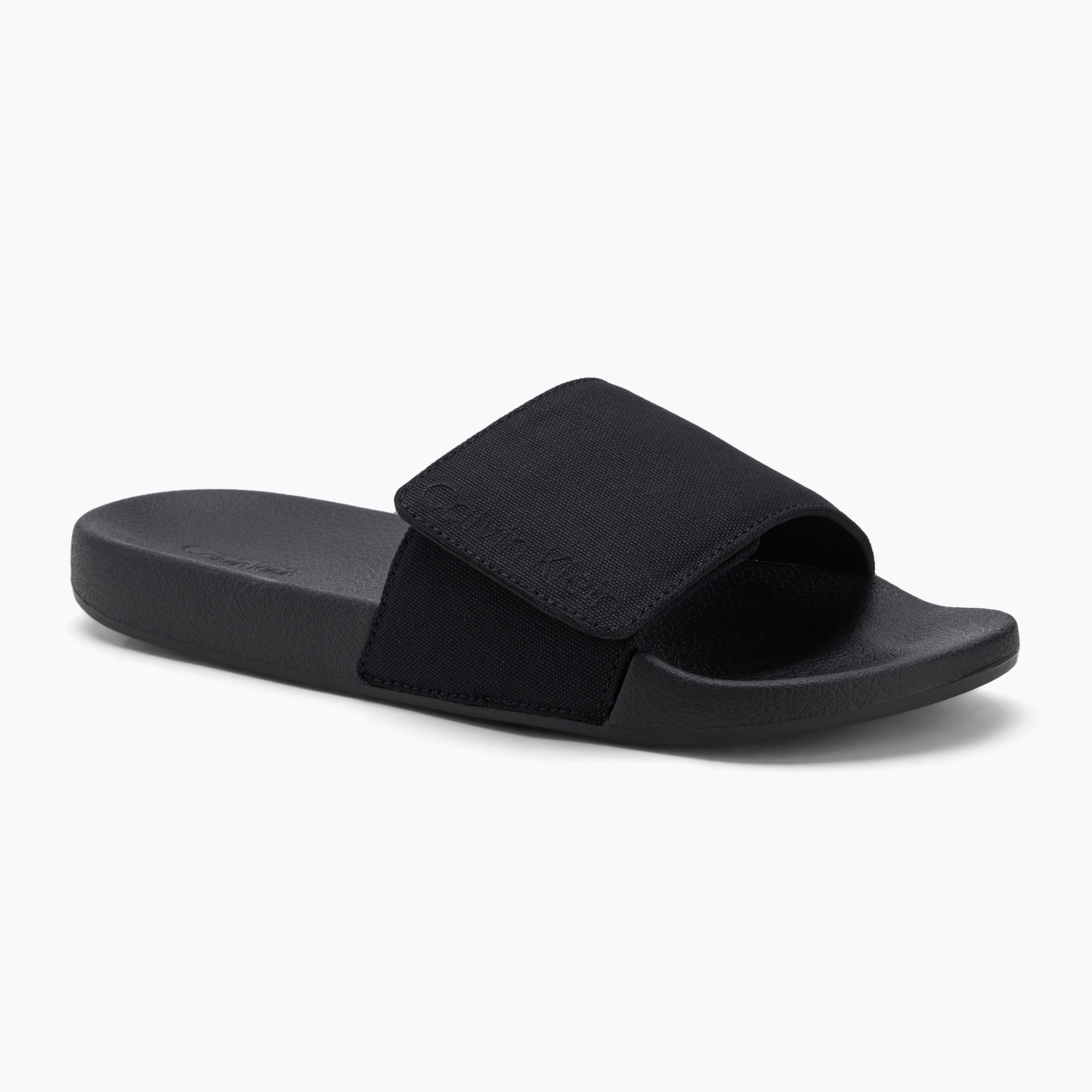 Klapki męskie Calvin Klein HM0HM01749 Adj Pool Slide Canvas Logo black 