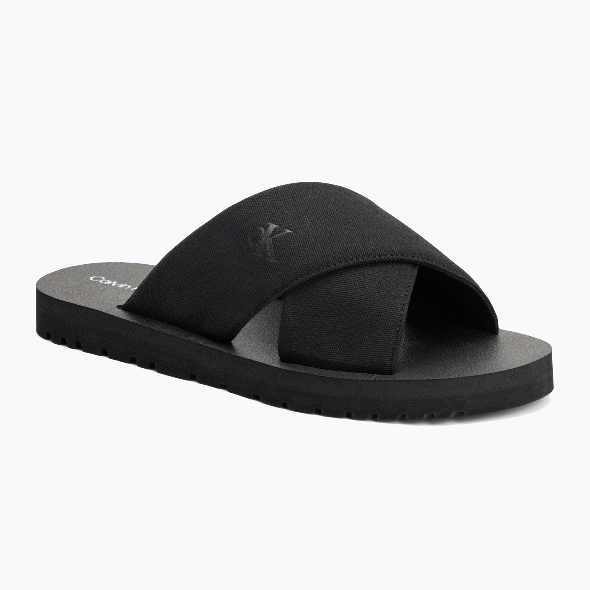 Klapki męskie Calvin Klein YM0YM01223 Cross Sandal Crxs Tx triple black 