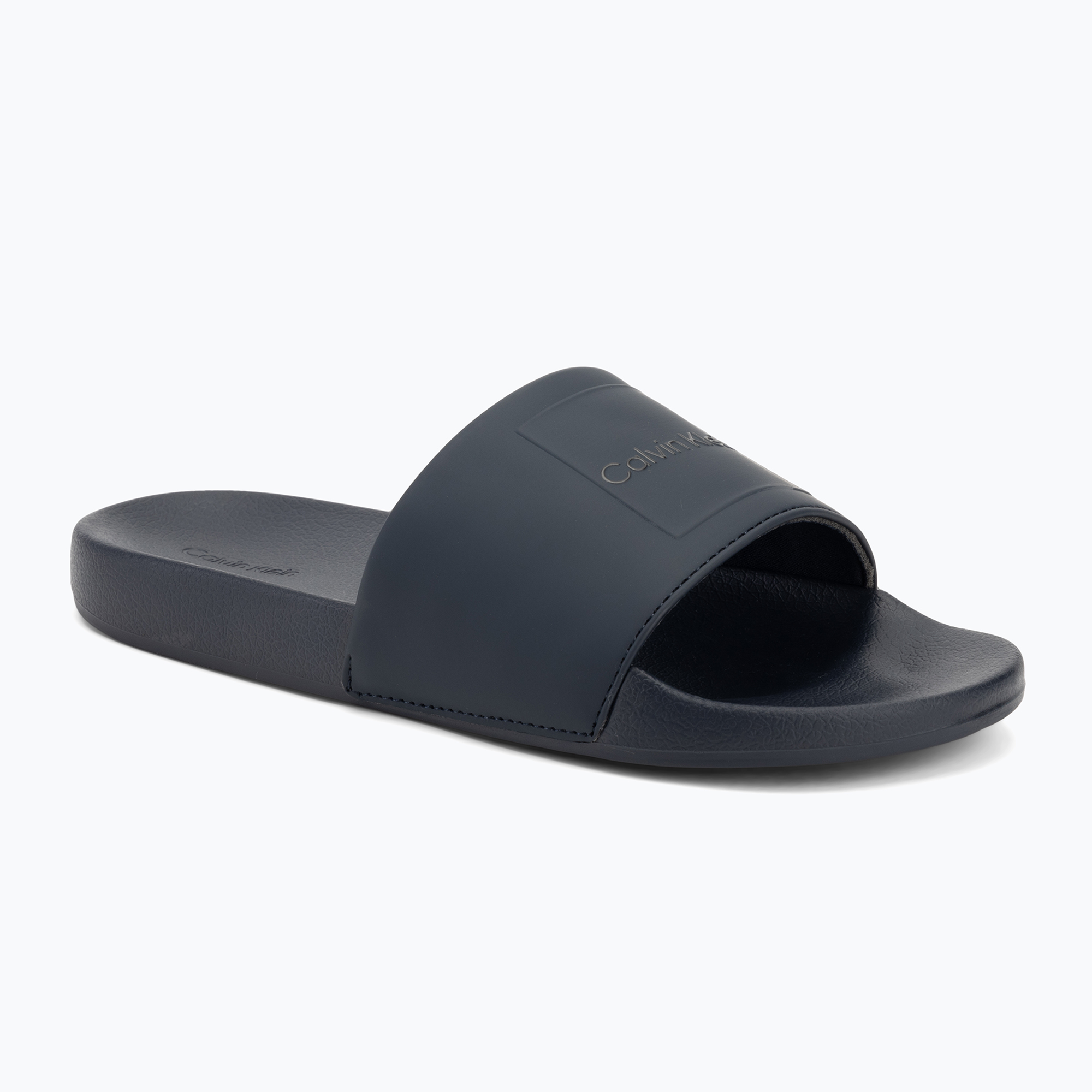 Klapki męskie Calvin Klein HM0HM01754 Pool Slide Ck Square navy 