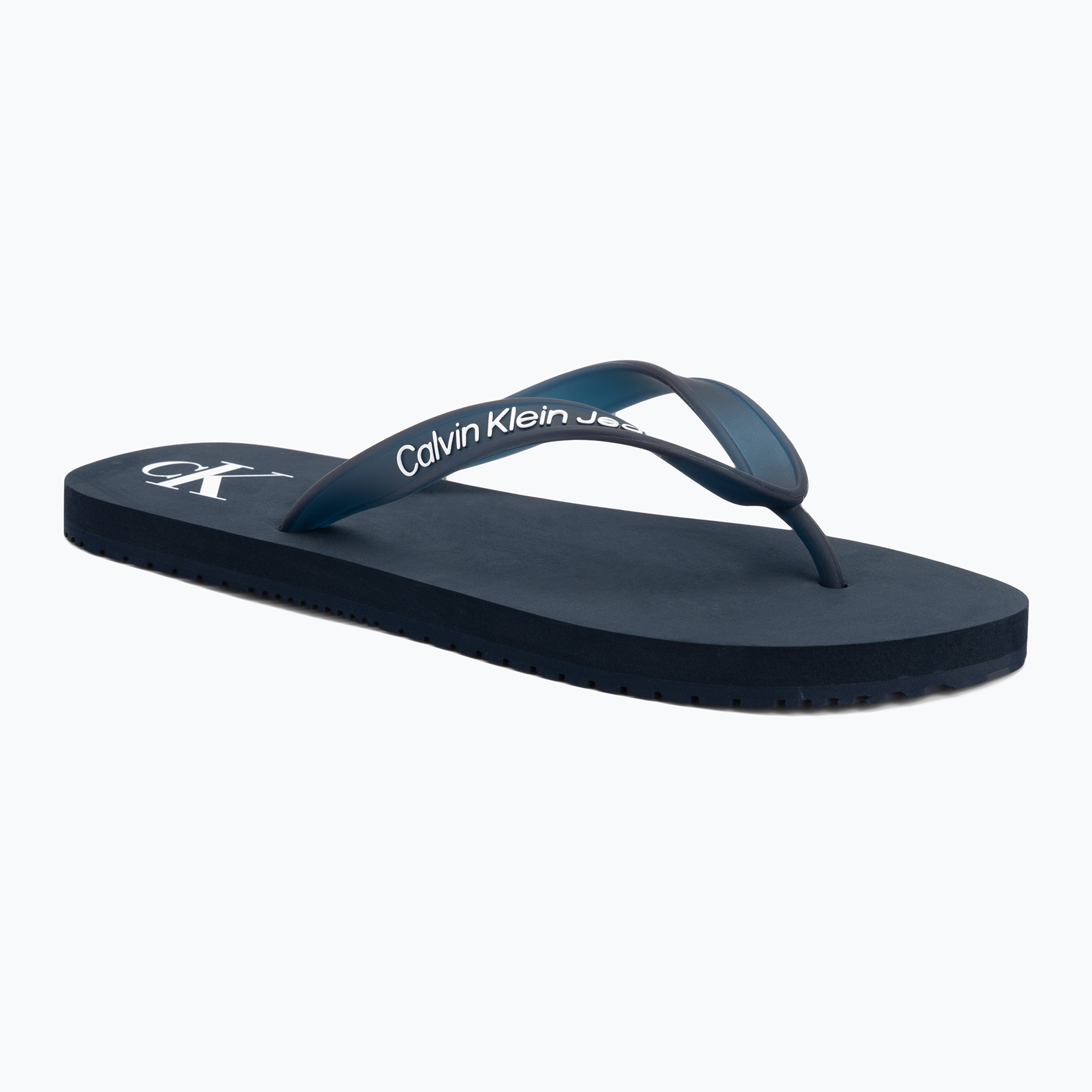 Japonki męskie Calvin Klein YM0YM01267 Beach Sandal Transparent Tpu navy/bright white 