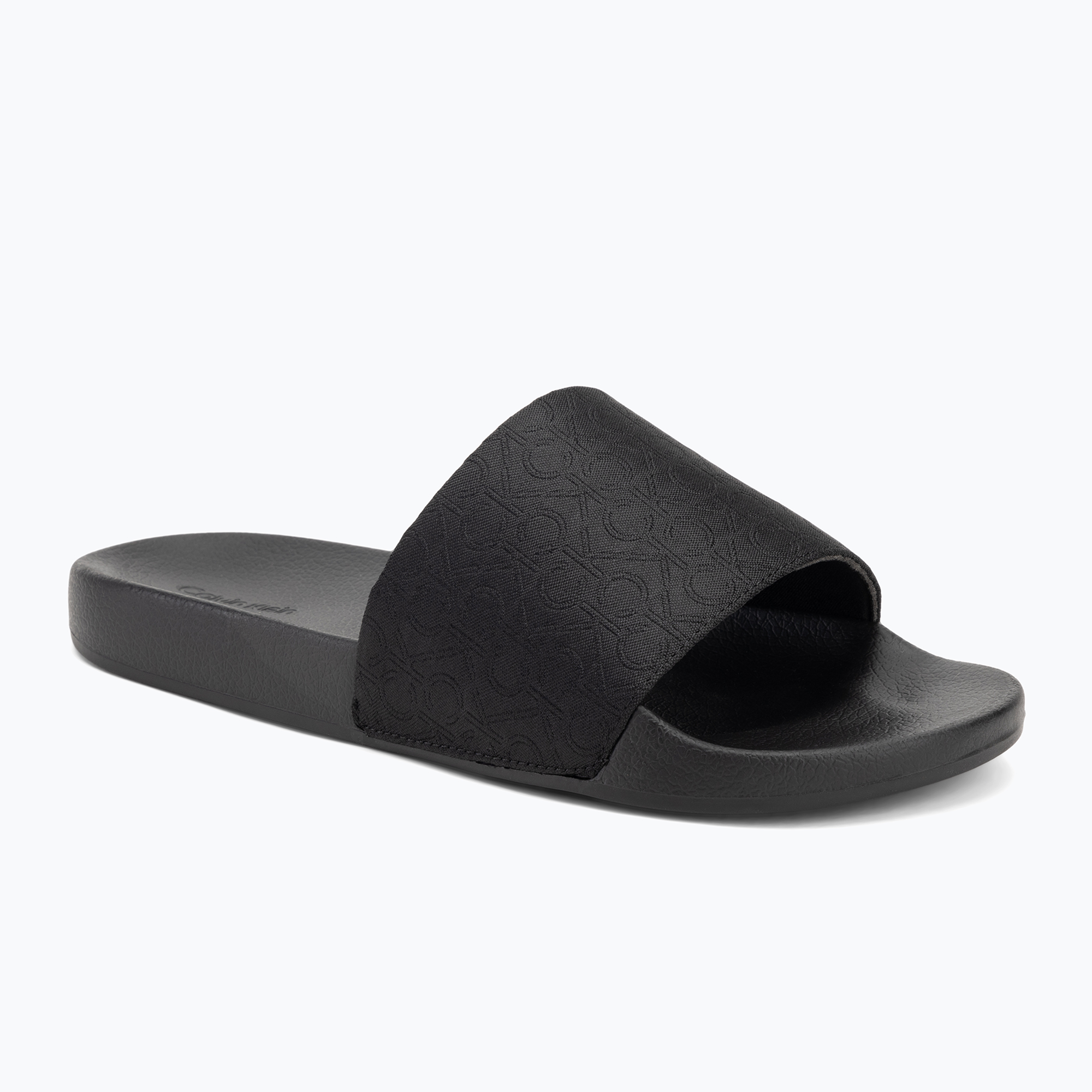 Klapki męskie Calvin Klein HM0HM01762 Pool Slide Jaq Mono black mono jacquard 