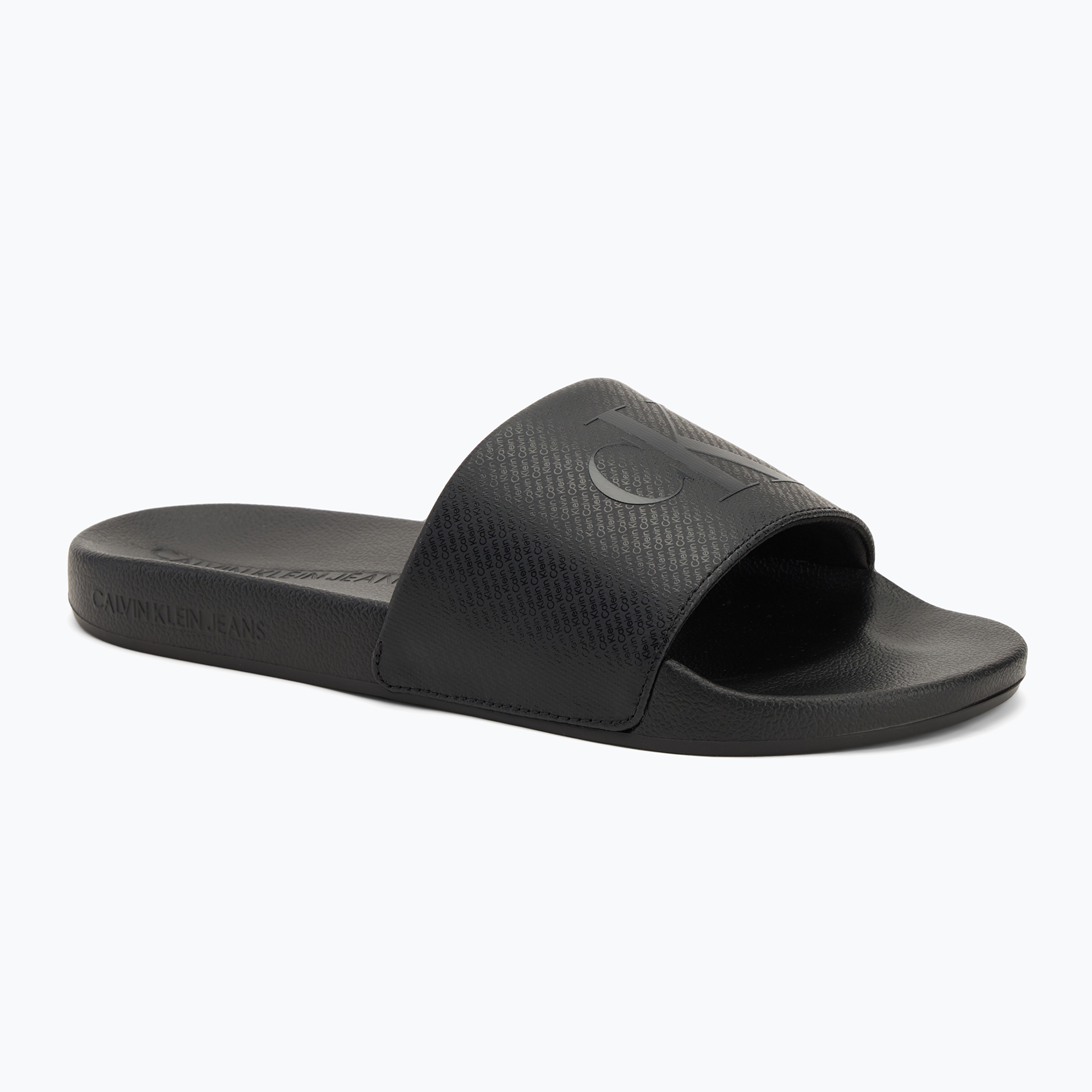Klapki męskie Calvin Klein YM0YM01269 Slide Aop Print triple black 