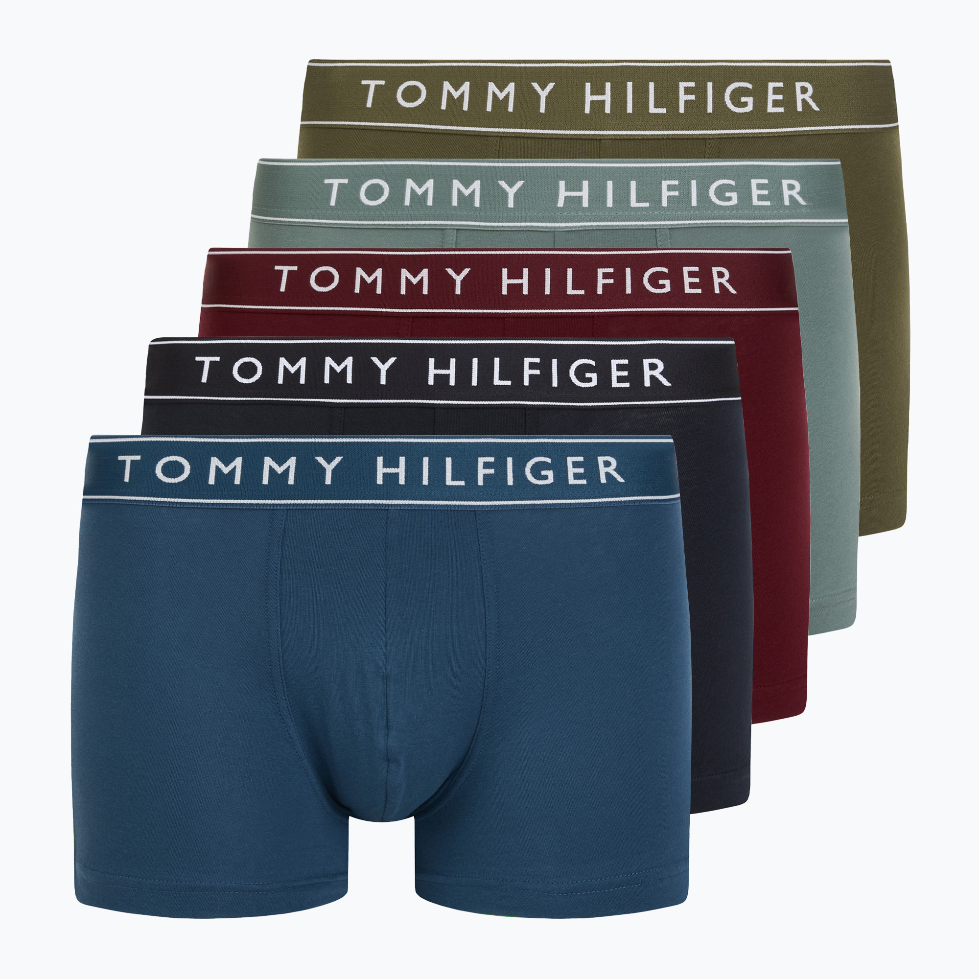 Bokserki męskie Tommy Hilfiger UM0UM03679 5 par desrt sky/fossil blu/utility oliv/grove grn/rouge 