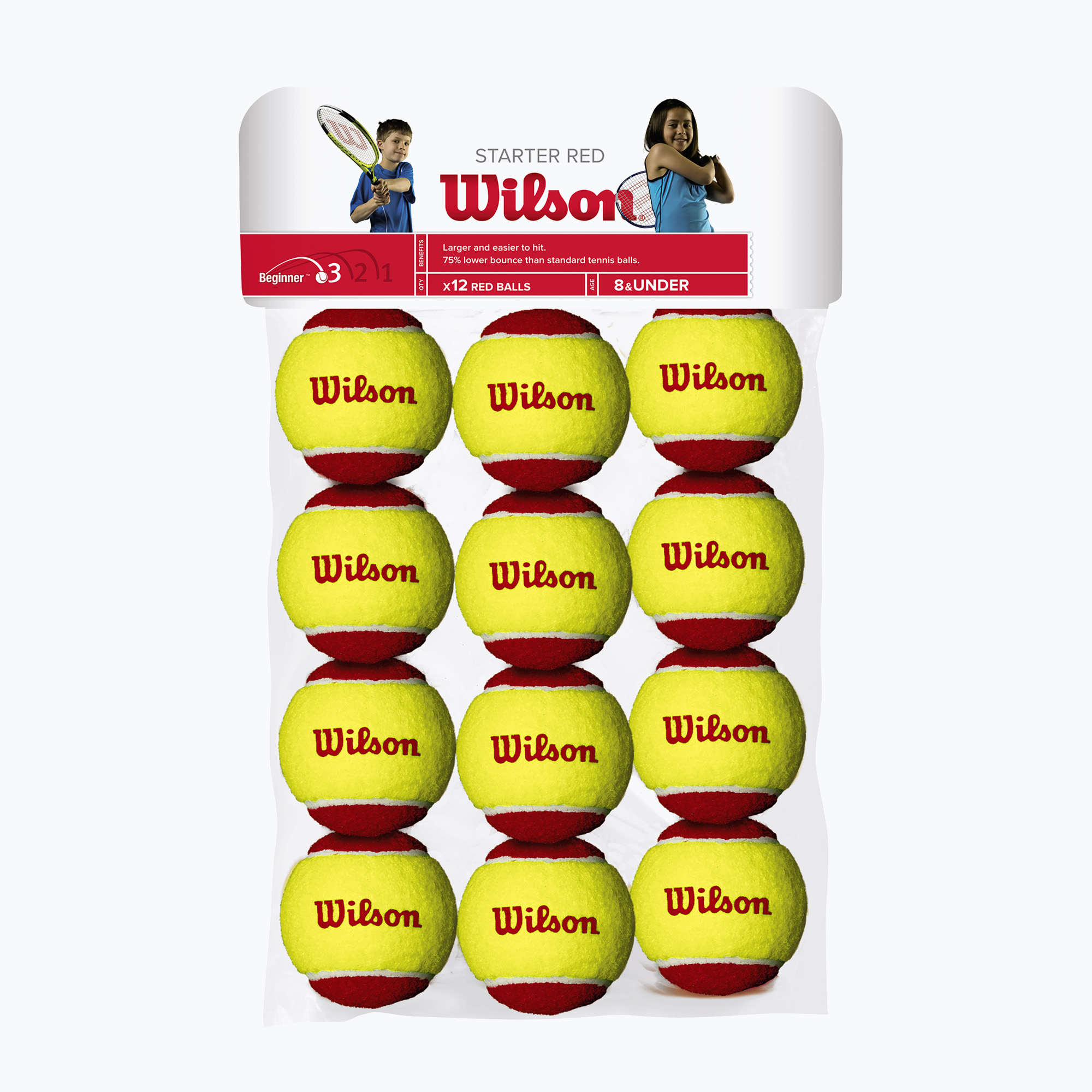 Piłki tenisowe dziecięce Wilson Starter Red 12B 12 szt. yellow/red 