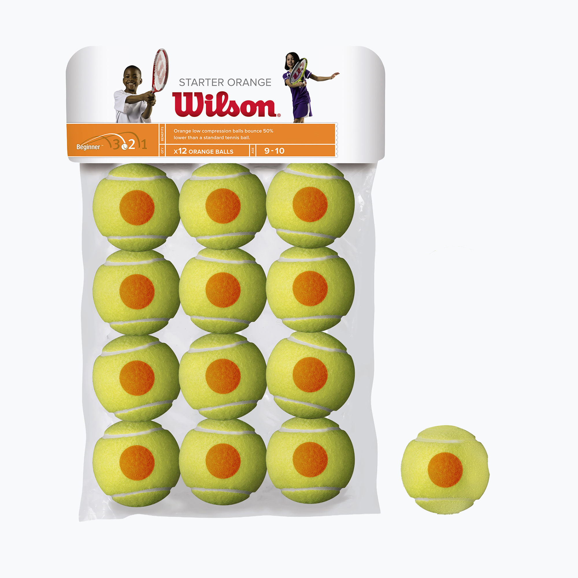 Piłki tenisowe Wilson Starter Orange 12B 12 szt. yellow/orange 