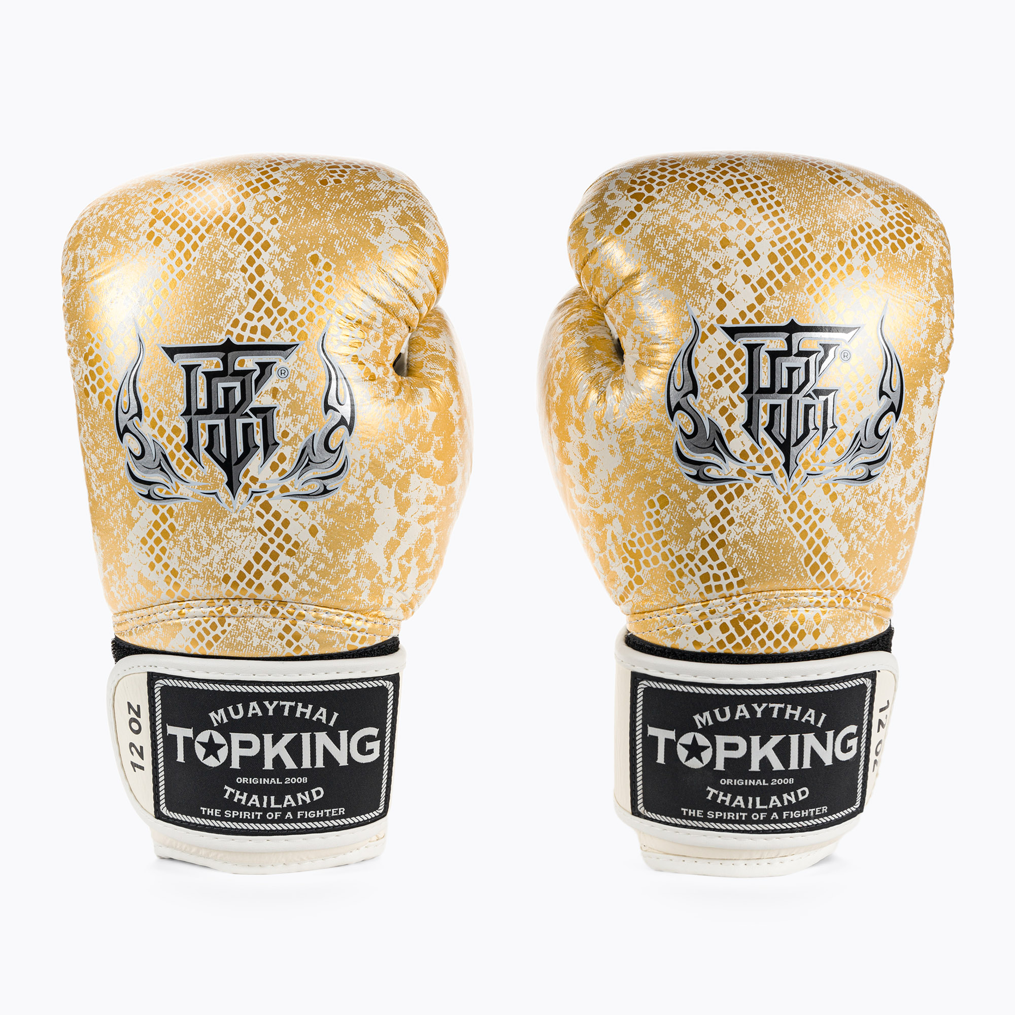 Rękawice bokserskie Top King Muay Thai Super Star Air Snake white/gold | WYSYŁKA W 24H | 30 DNI NA ZWROT