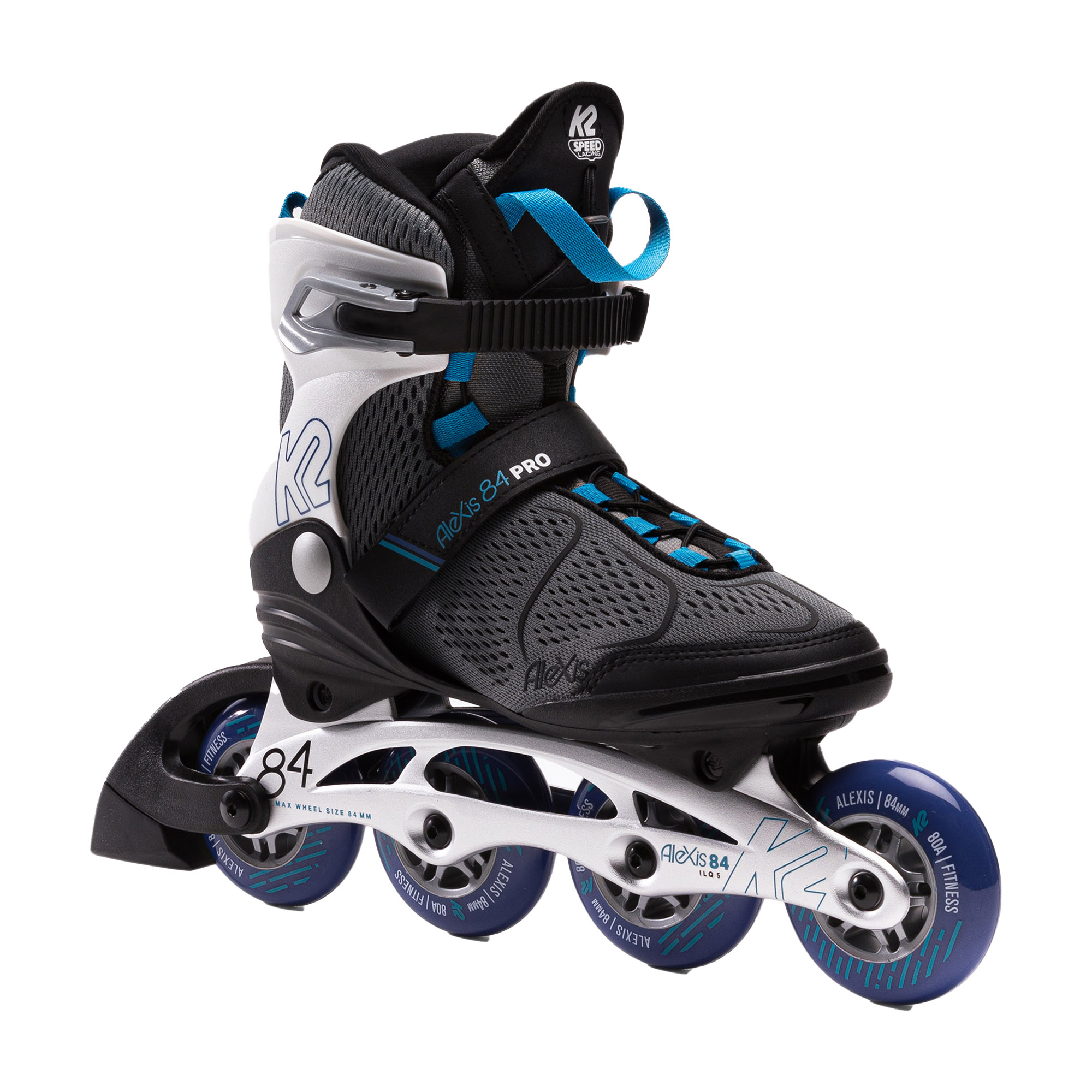 Rolki damskie K2 Alexis 84 Pro grey/blue | WYSYŁKA W 24H | 30 DNI NA ZWROT