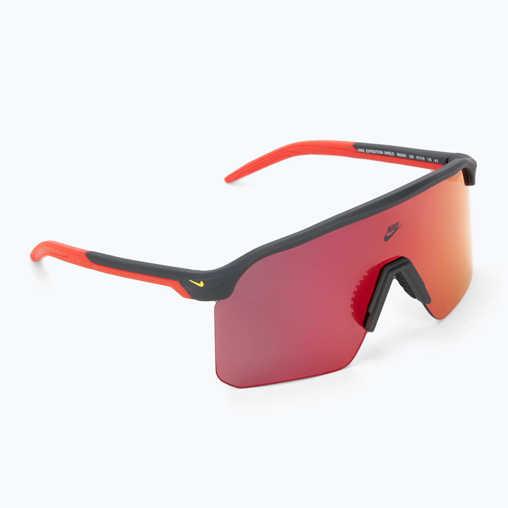Okulary przeciwsłoneczne Nike Expedition Shield matte dark smoke grey/ red mirror 