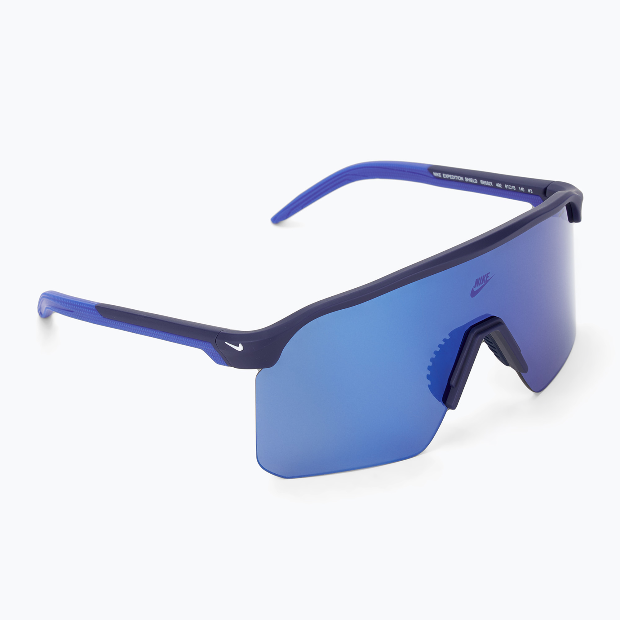 Okulary przeciwsłoneczne Nike Expedition Shield matte blue void/ blue mirror 