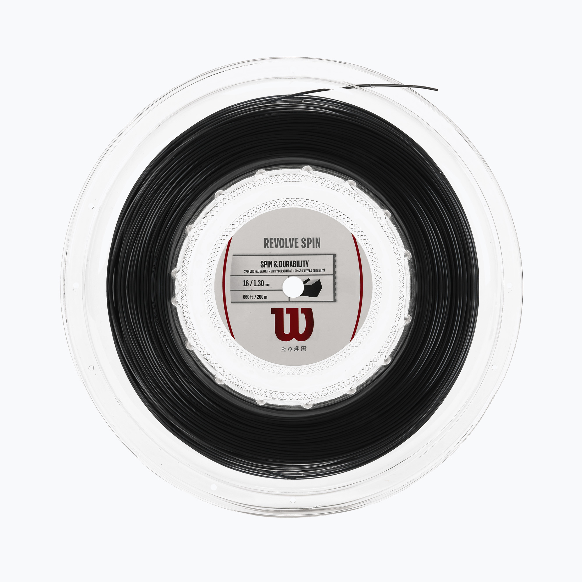 Naciąg tenisowy Wilson Revolve Spin 16 200 m black 