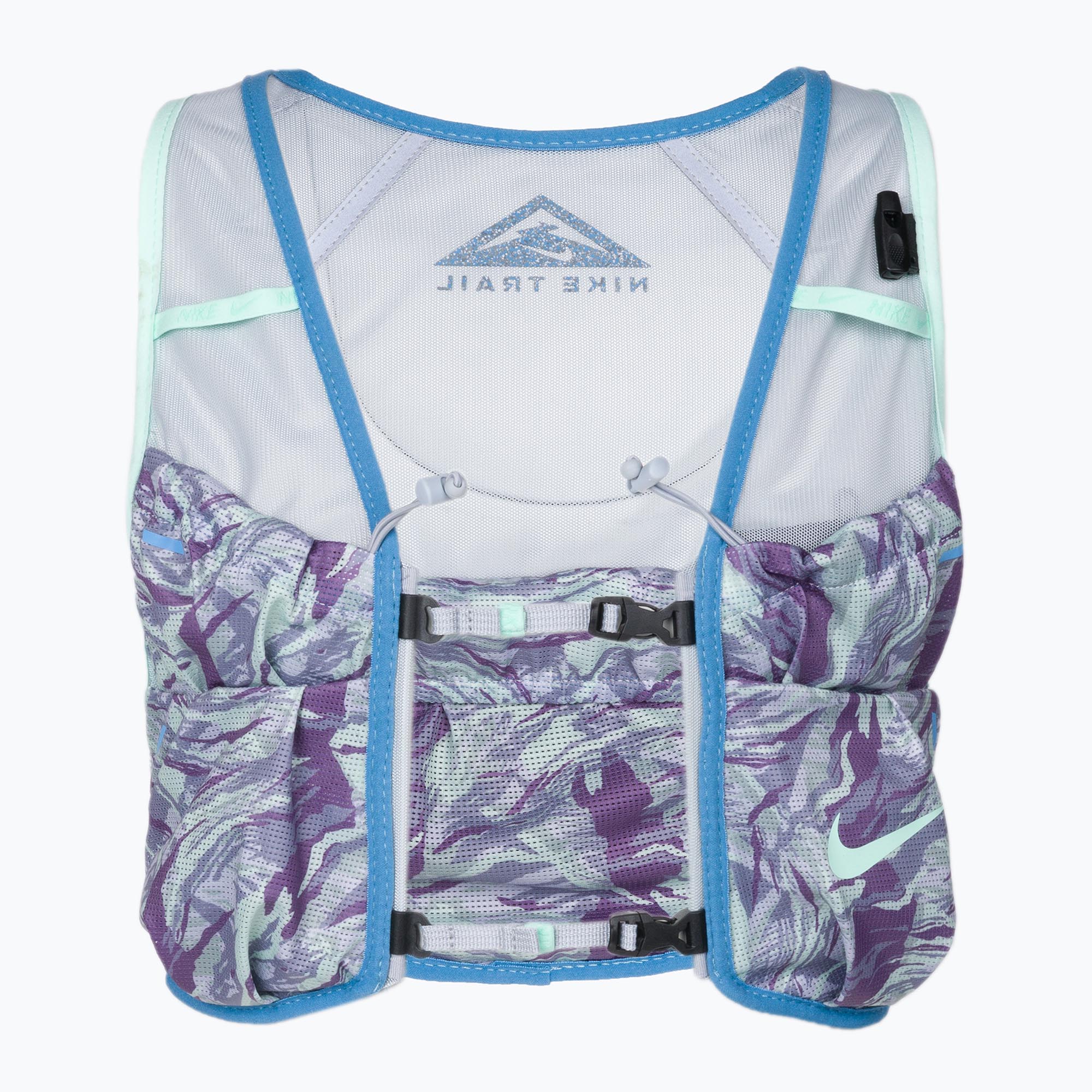Kamizelka do biegania Nike Trail Vest 2.0 Printed wolf grey/canyon purple/mint/blue | WYSYŁKA W 24H | 30 DNI NA ZWROT