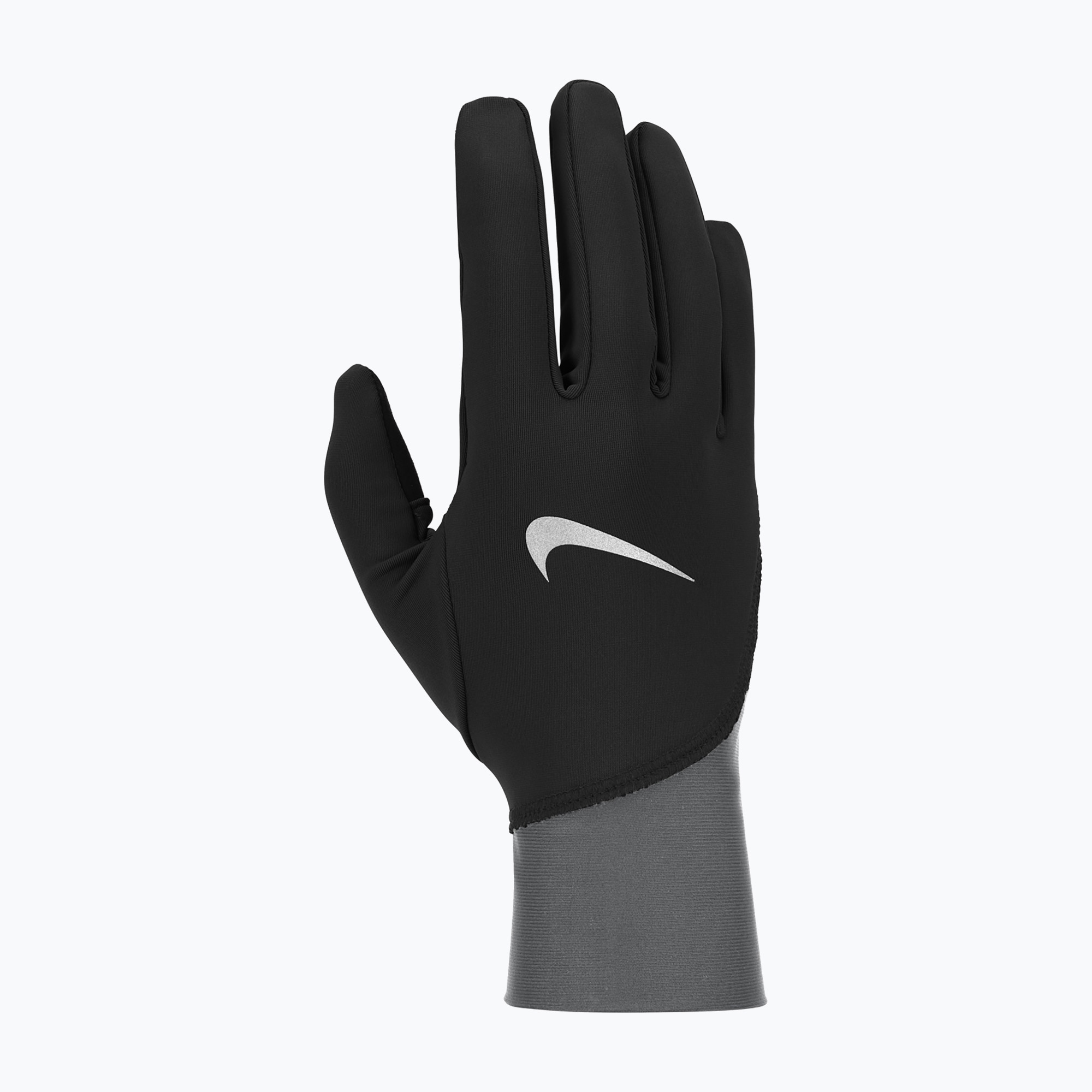Rękawiczki do biegania męskie Nike Pacer Midweight RG black/smoke grey/silver 