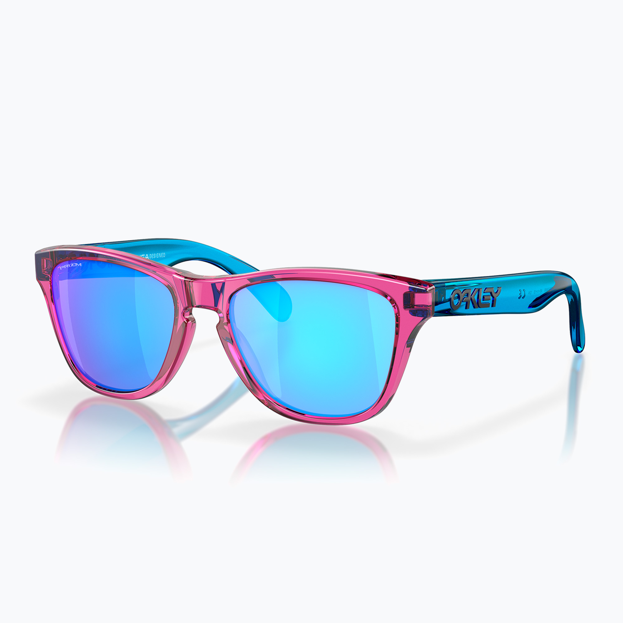Okulary przeciwsłoneczne dziecięce Oakley Frogskins XXS acid pink/prizm sapphire 