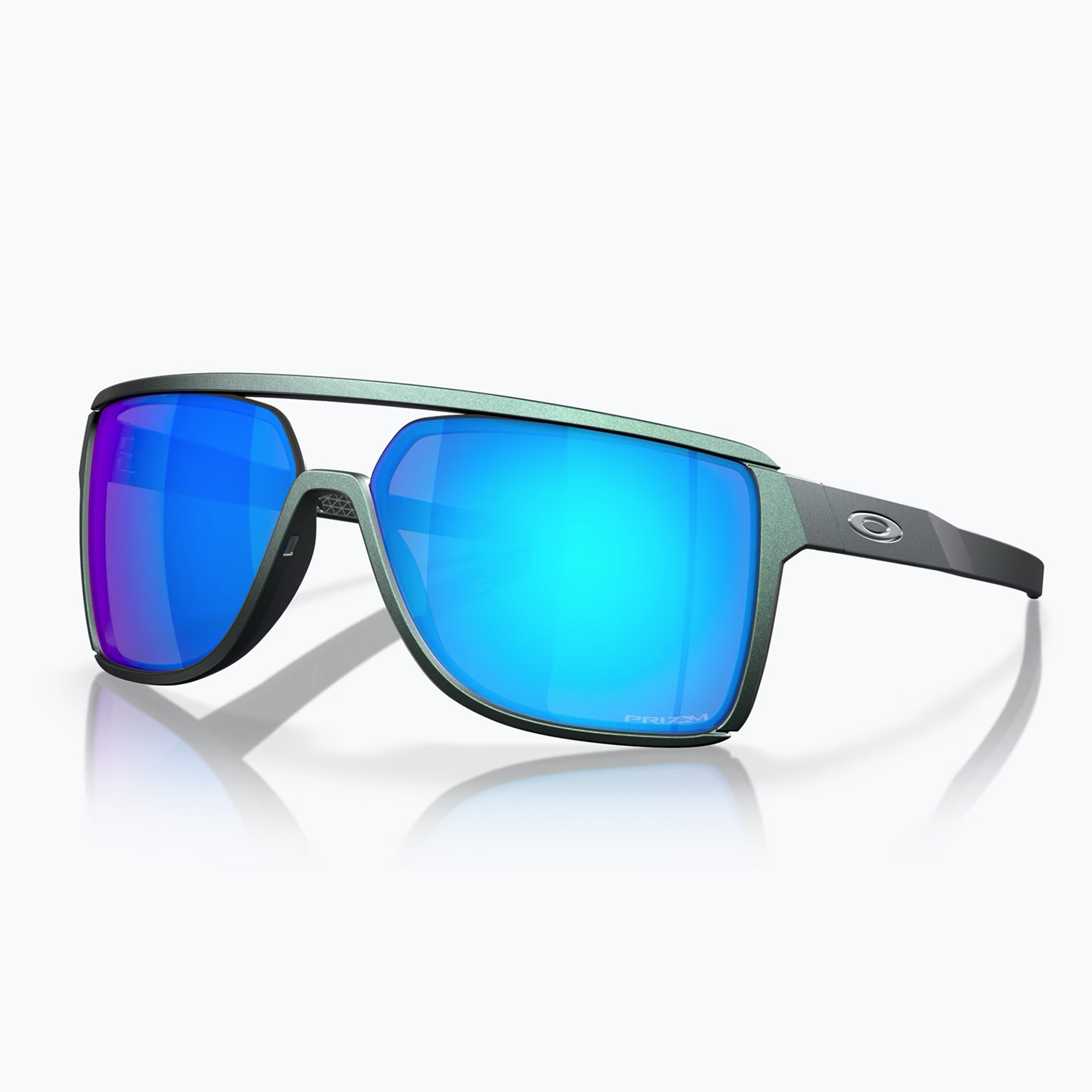 Okulary przeciwsłoneczne Oakley Castel matte silver/blue colorshift/prizm sapphire 