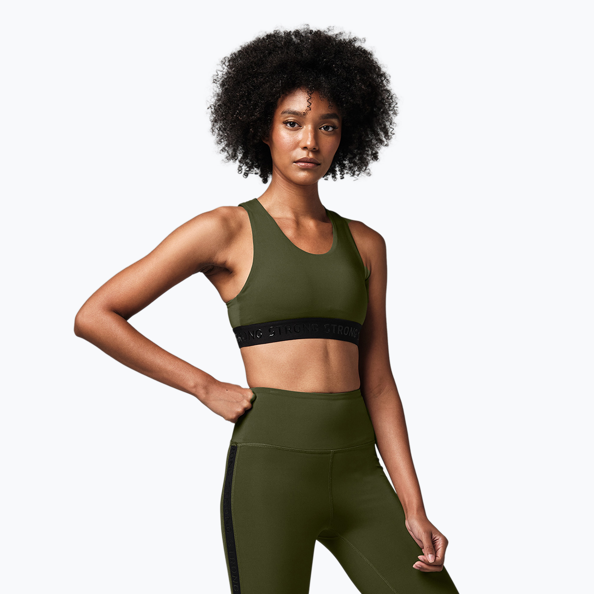 Biustonosz treningowy STRONG ID Essential Sports zielony 
