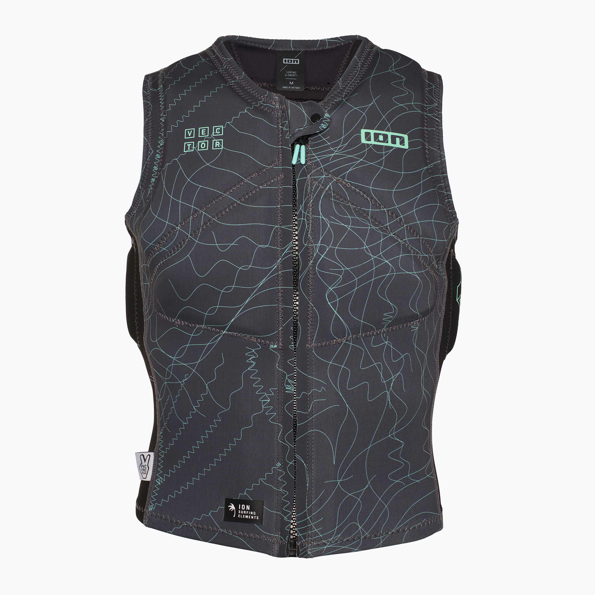 Kamizelka ochronna męska ION Vector Core Front Zip distorted grey 