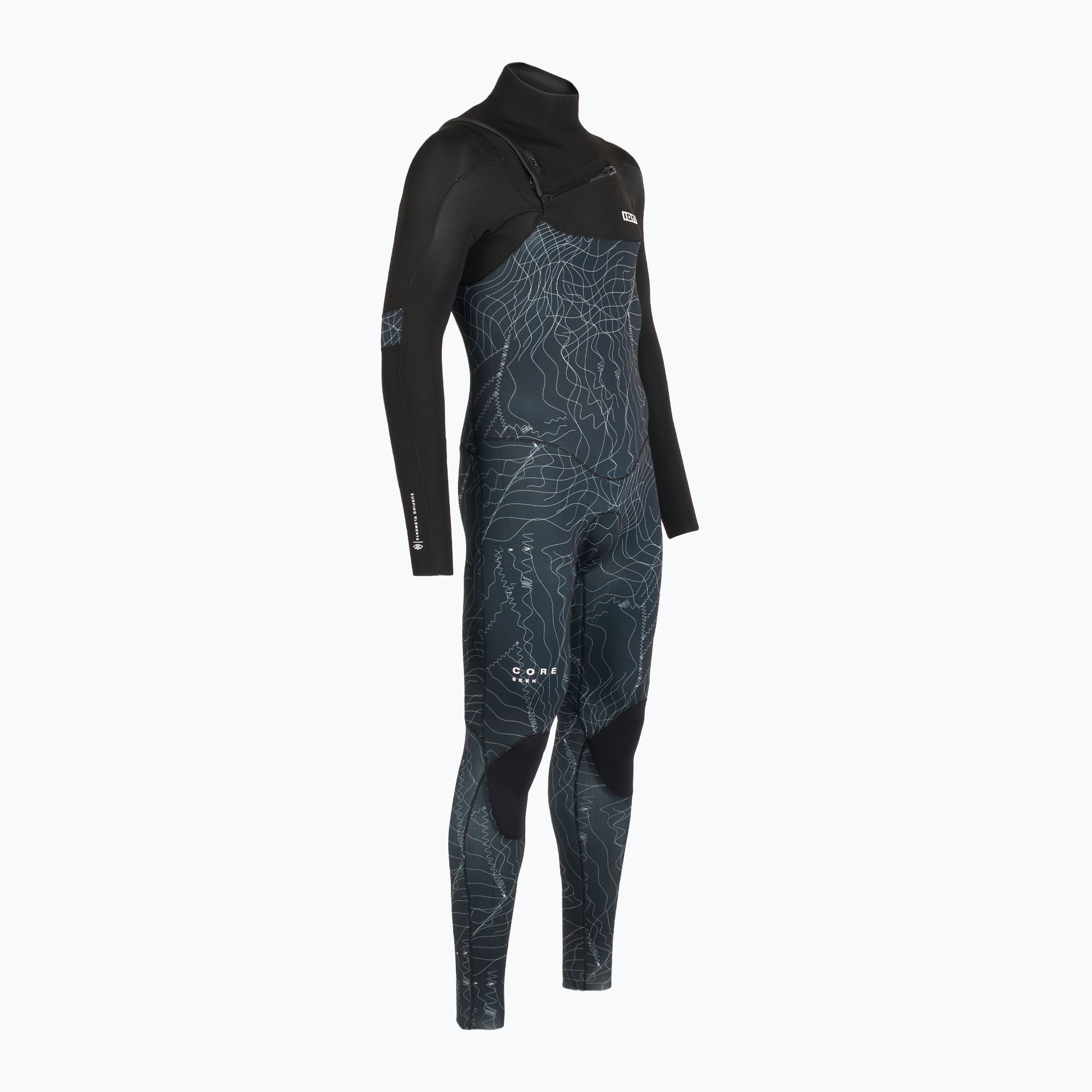 Pianka do pływania męska ION Seek Core 3/2 mm Front Zip distorted black 