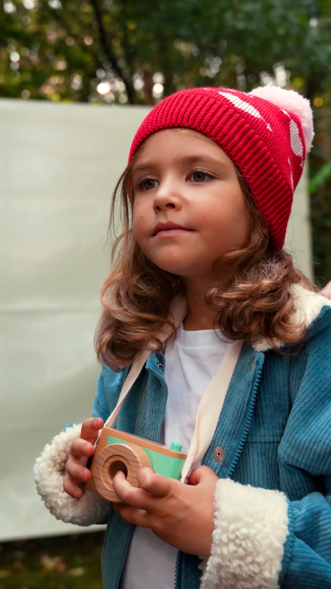 Kurtka dziecięca KID STORY Teddy warm red flowers