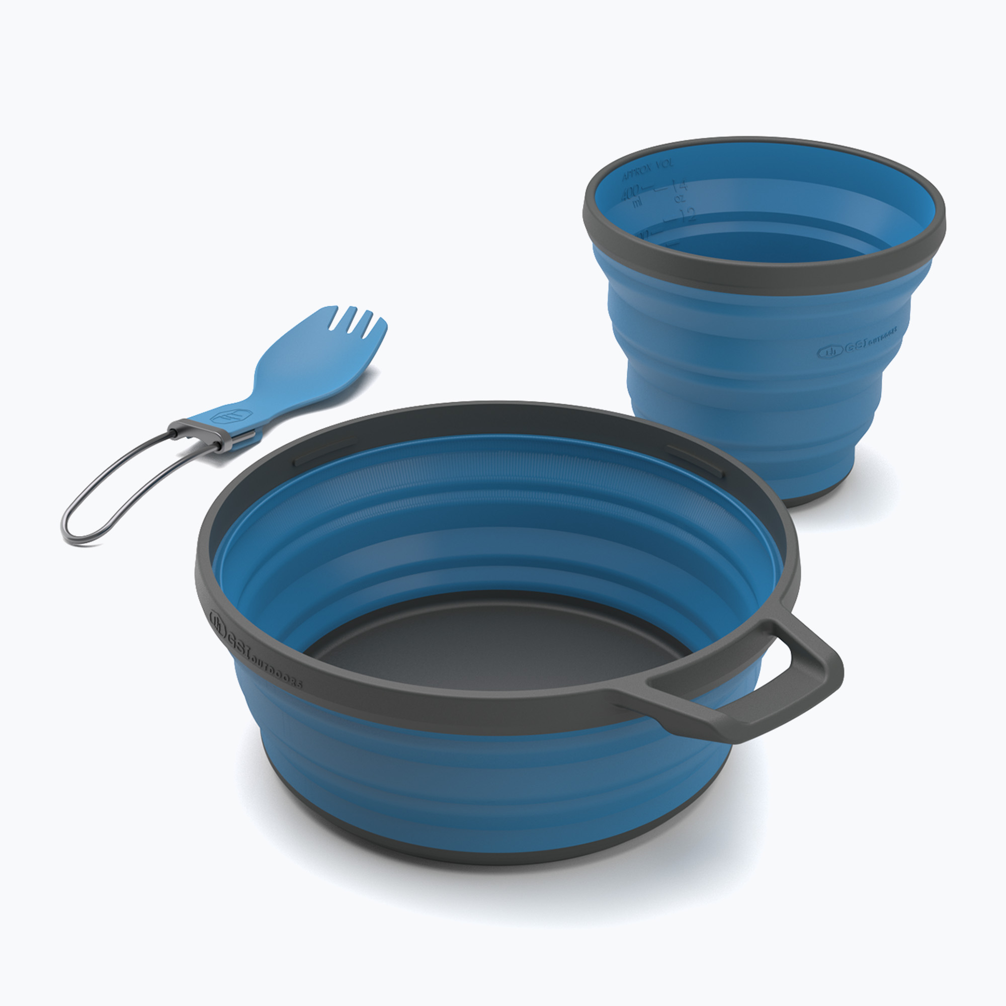 Zestaw naczyń GSI Outdoors Escape 1 Person Table Set blue 