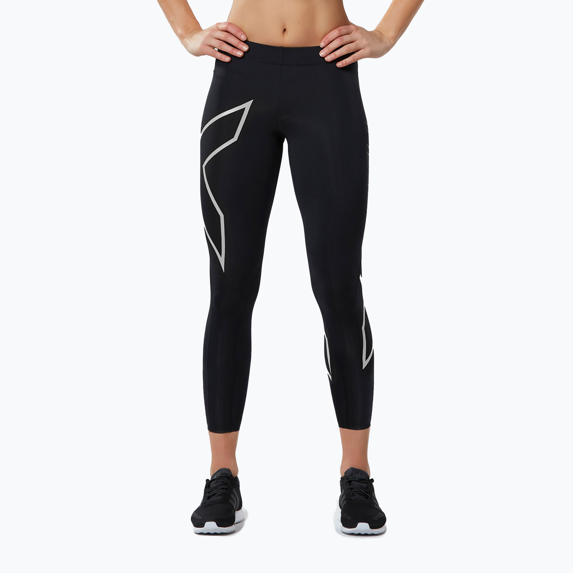 Legginsy treningowe damskie 2XU Core Compression 7/8 black/silver | WYSYŁKA W 24H | 30 DNI NA ZWROT