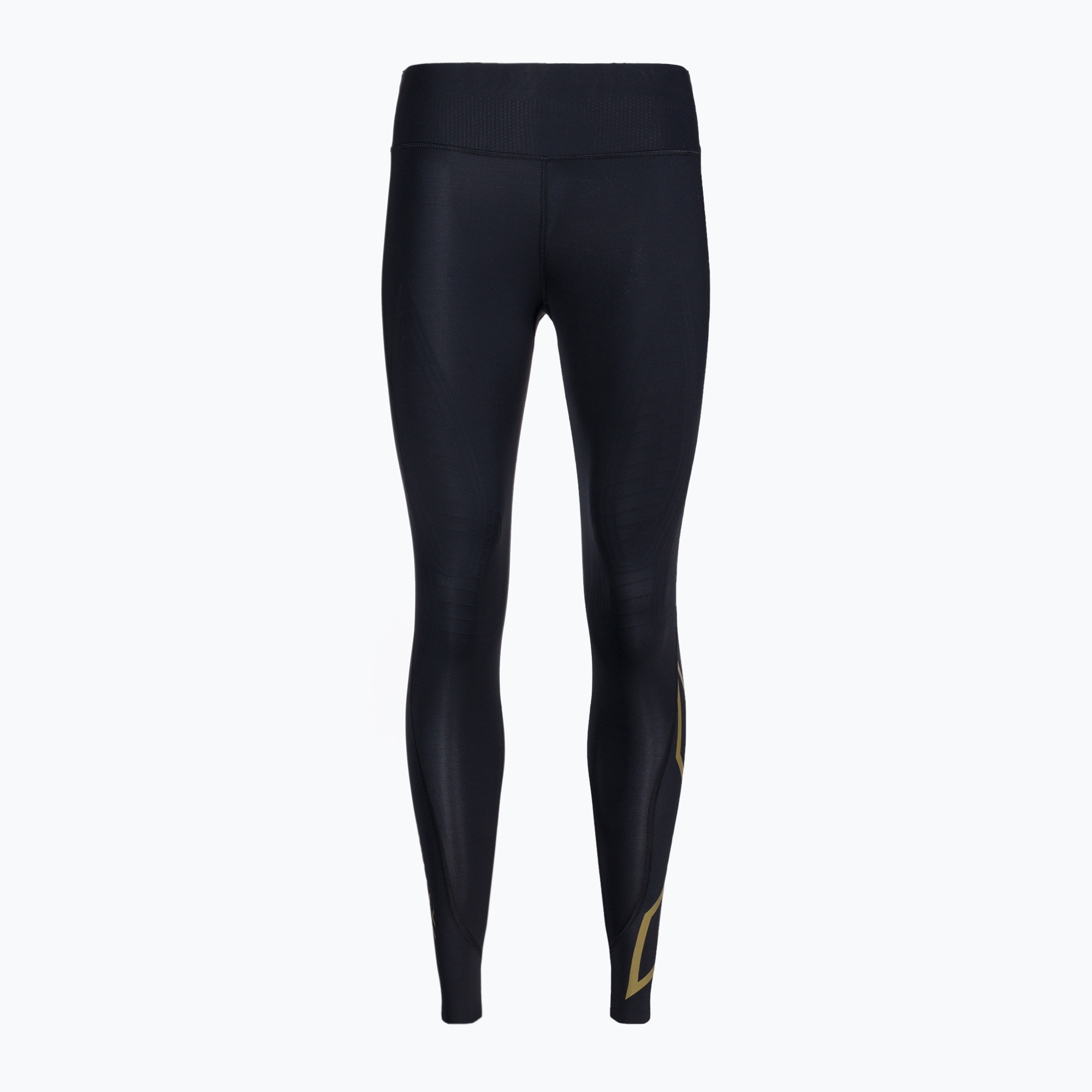 Legginsy treningowe damskie 2XU Force Mid-Rise Compression black/gold | WYSYŁKA W 24H | 30 DNI NA ZWROT