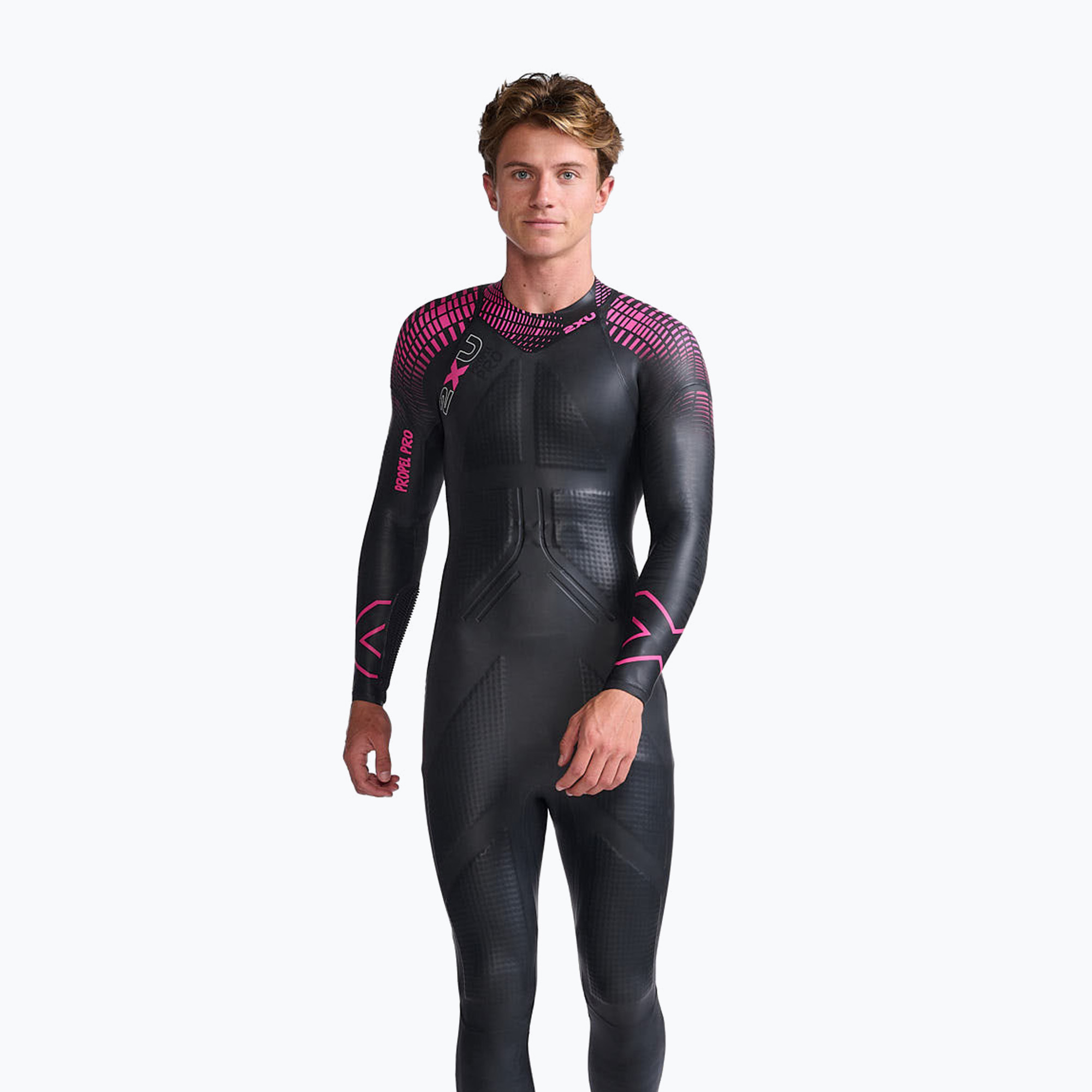 Pianka triathlonowa męska 2XU Propel PRO 3 mm black/punk pink 